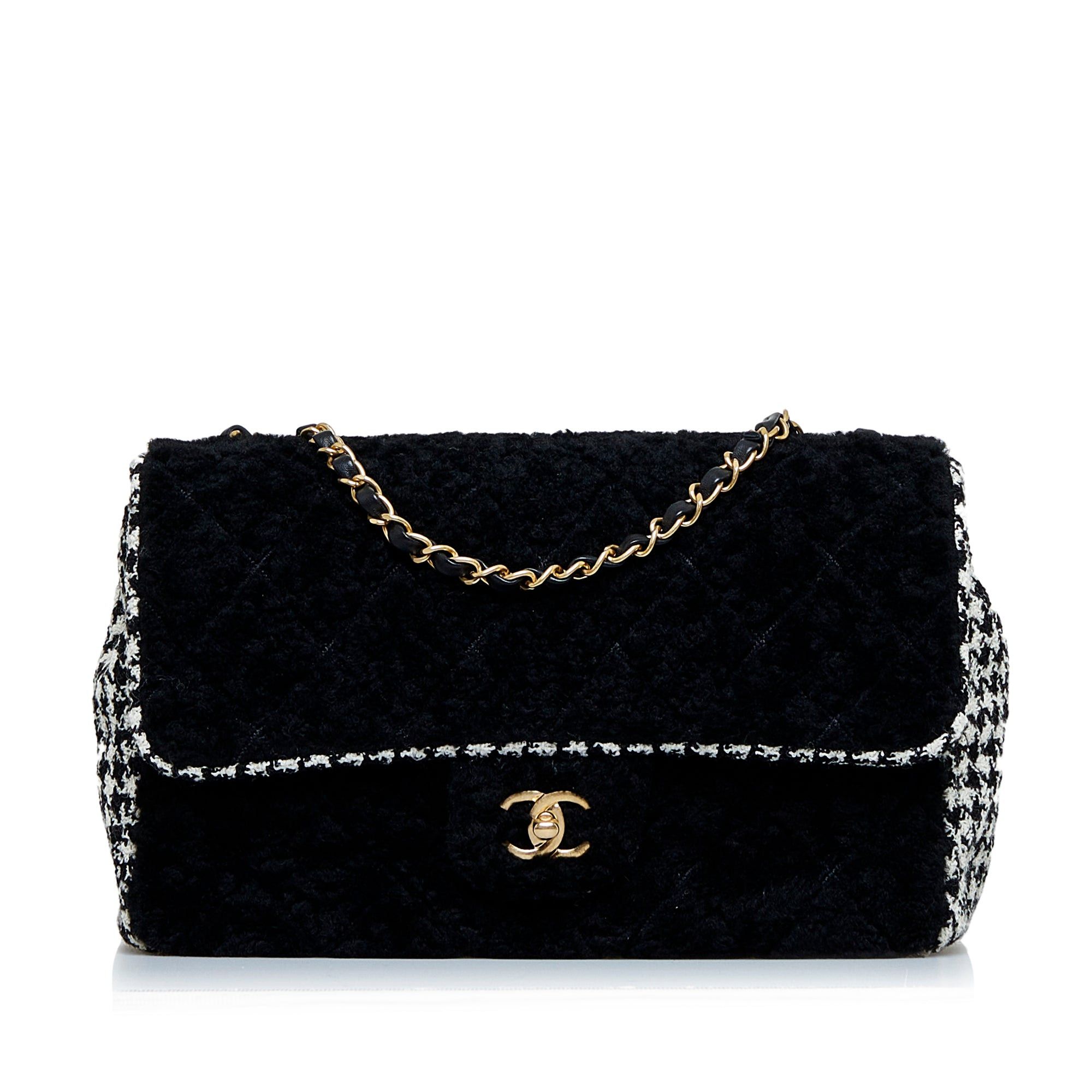 Chanel Chanel Shearling CC Turnlock Flap Bag Black Size ONE SIZE - 1 Thumbnail
