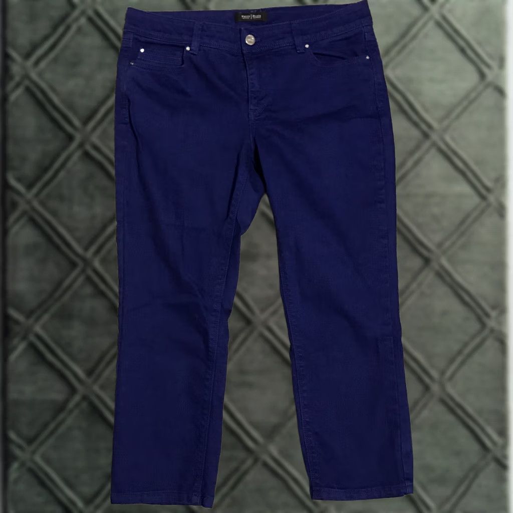 White House Black Market White House Black Market Jeans Slim Cropped Denim 8 Blue 5-Pocket Ankle Womens Size 30" / US 8 / IT 44 - 1 Thumbnail