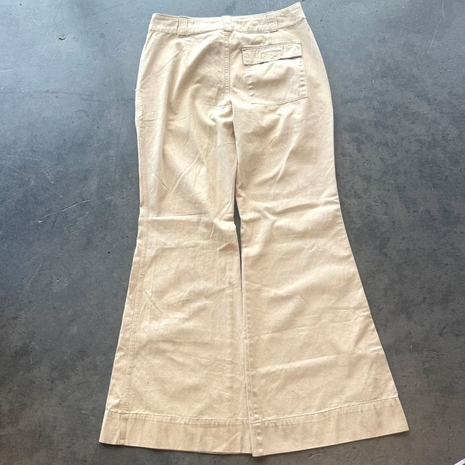 Bdg VINTAGE BDG Wide Leg Baggy Flare Pale Yellow Denim Pants Women’s 8 Women Yellow Flared 80s 90s Mens Girls Boys Size 30" / US 8 / IT 44 - 2 Thumbnail