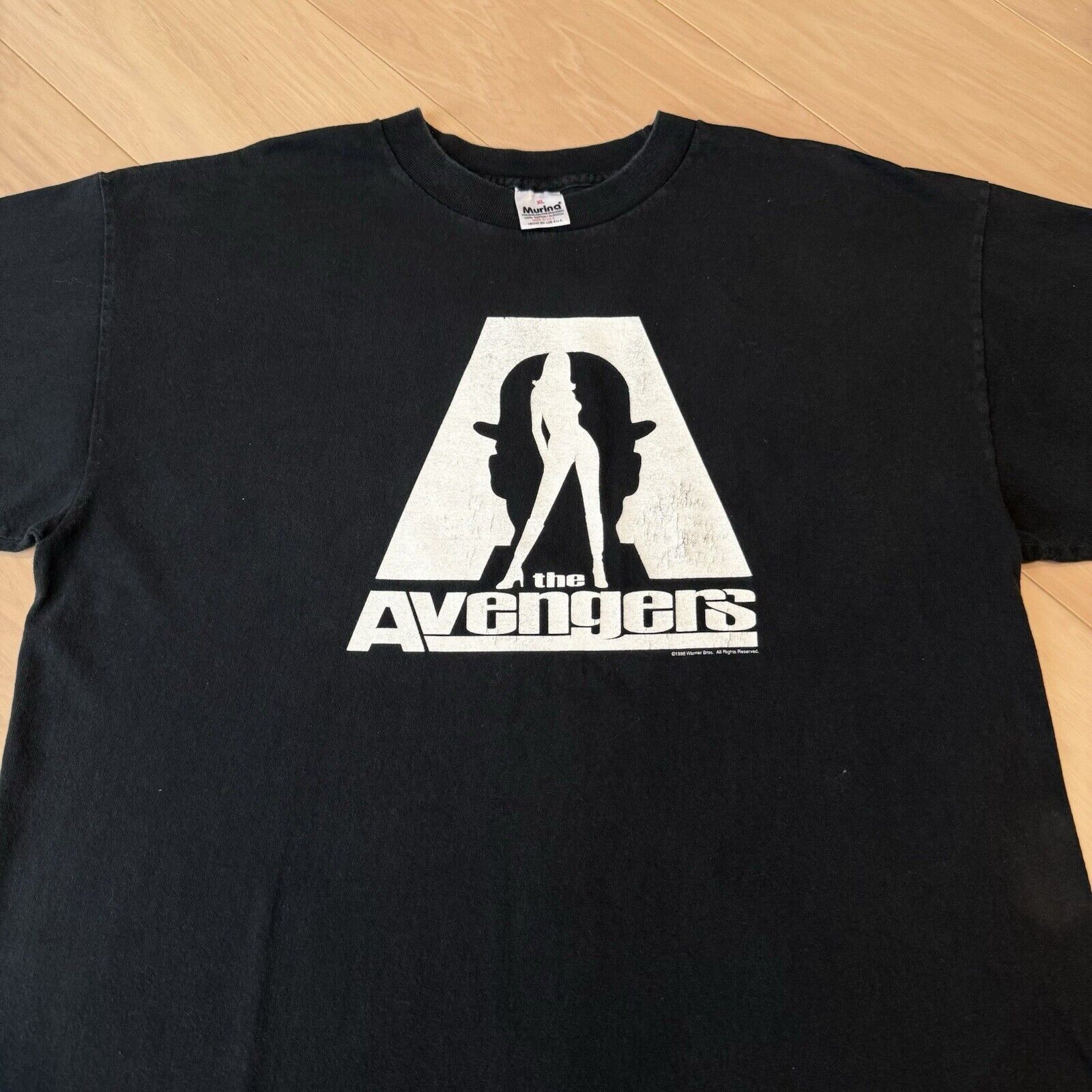 Vintage Vintage The Avengers Movie Promo Shirt XL Black 90s Uma Size US XL / EU 56 / 4 - 3 Thumbnail