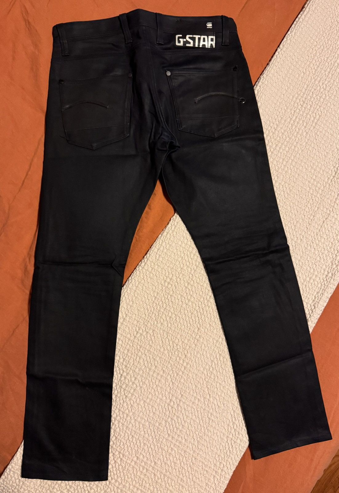 G-Star G-Star Defend Super Slim Waxed Coated Jeans | 33 x 32 Size US 33 - 2 Thumbnail