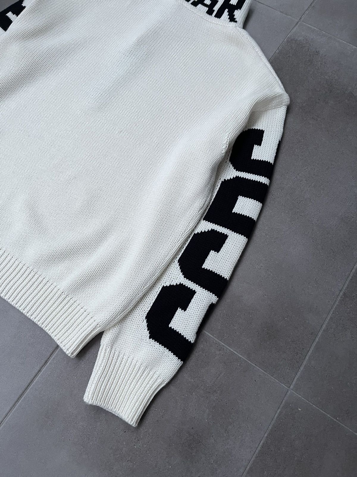 GCDS !DS! AW23 GCDS Logo Cream Turtleneck Sweater Size US M / EU 48-50 / 2 - 14 Thumbnail