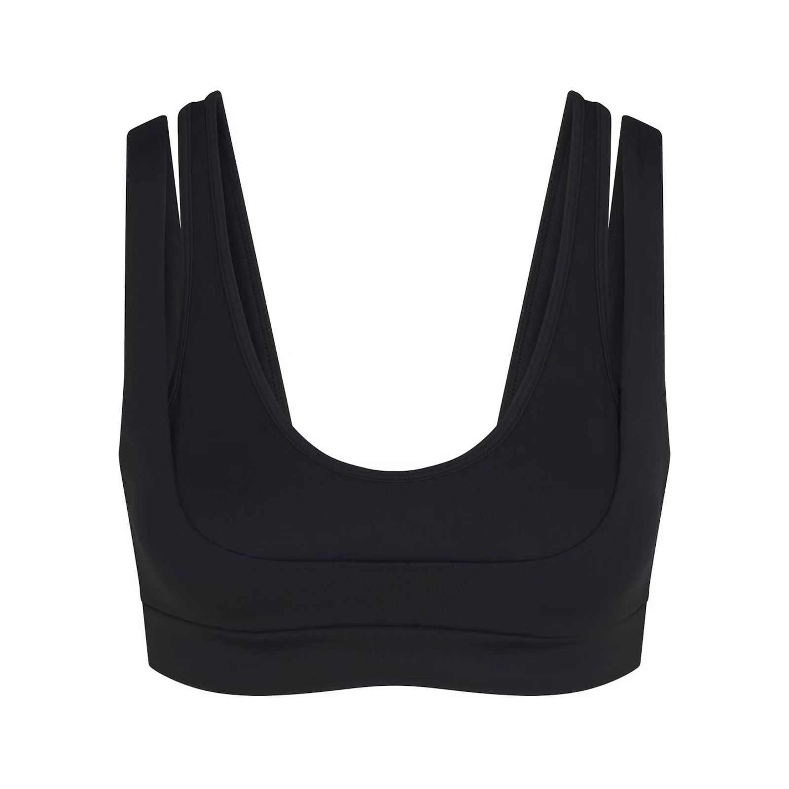 Nike 🖤 Nike SKIMS Double Strap Scoop Bra in Obsidian Women L Size L / US 10 / IT 46 - 2 Thumbnail