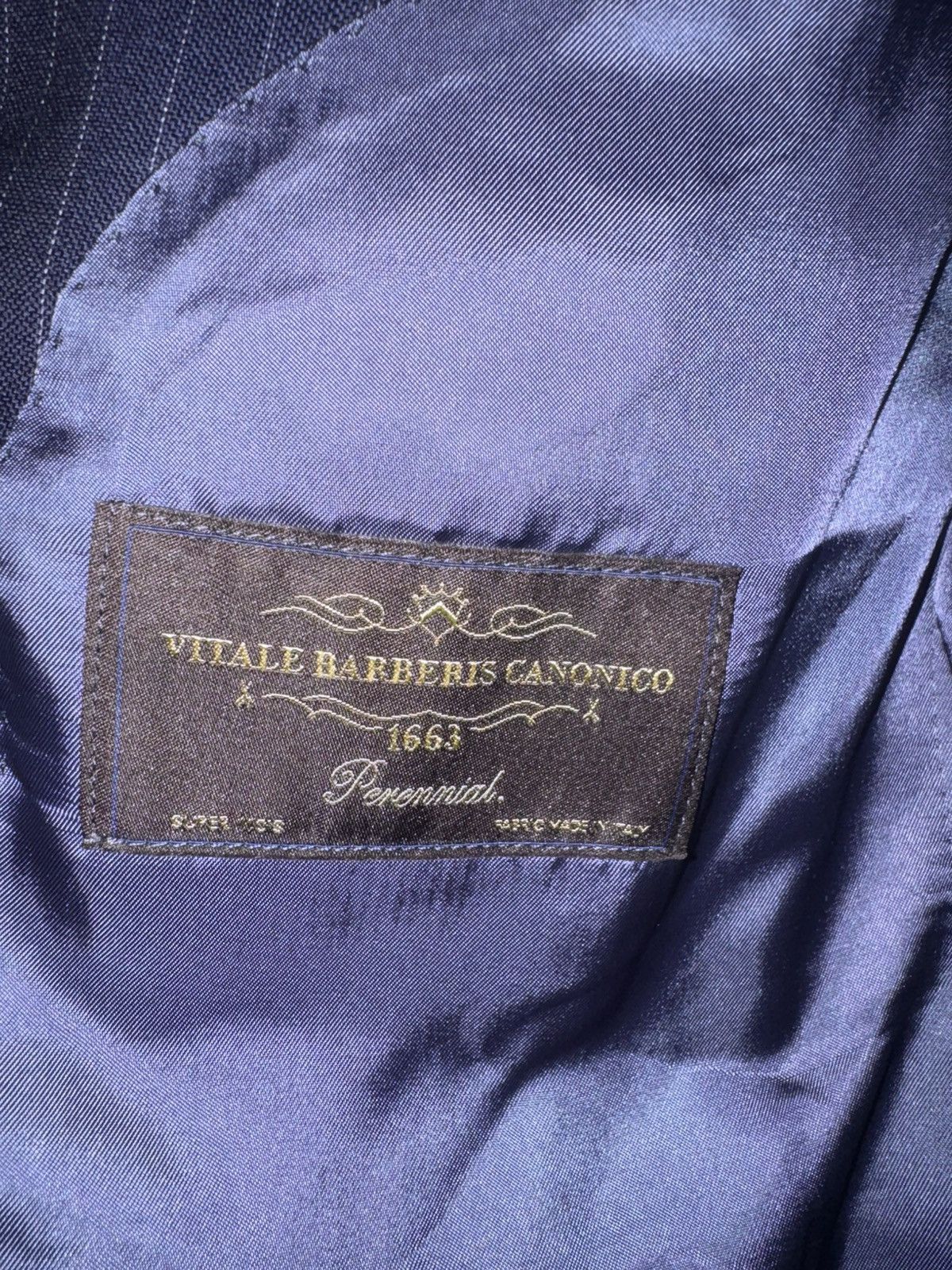 Suitsupply SUIT SUPPLY 100% WOOL VITALE NAVY PINSTRIPE SUIT JACKET Size 40R - 5 Thumbnail