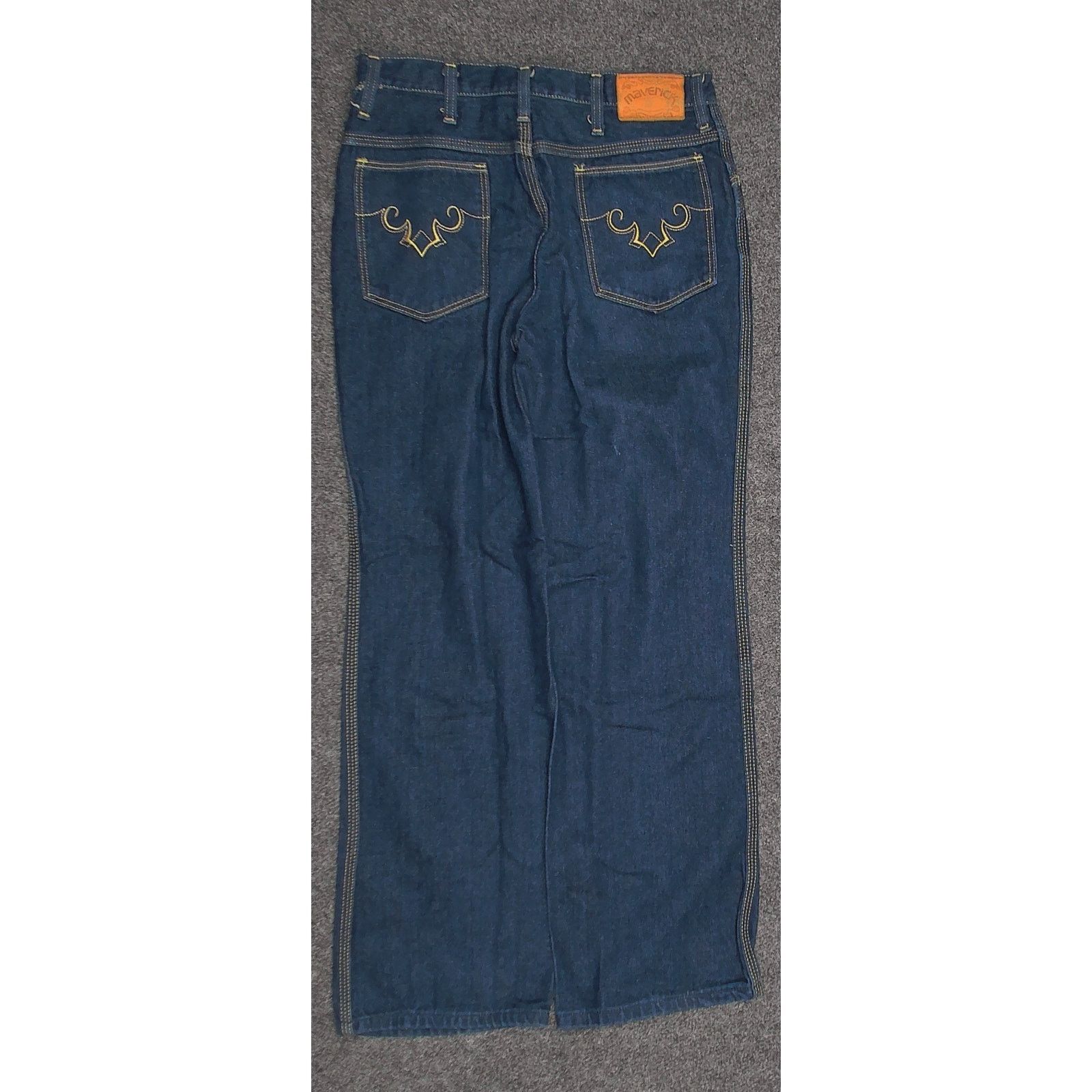 Vintage VTG 70s Maverick Made in USA Dark Wash Talon Zip Denim Jeans Size US 29 - 4 Thumbnail