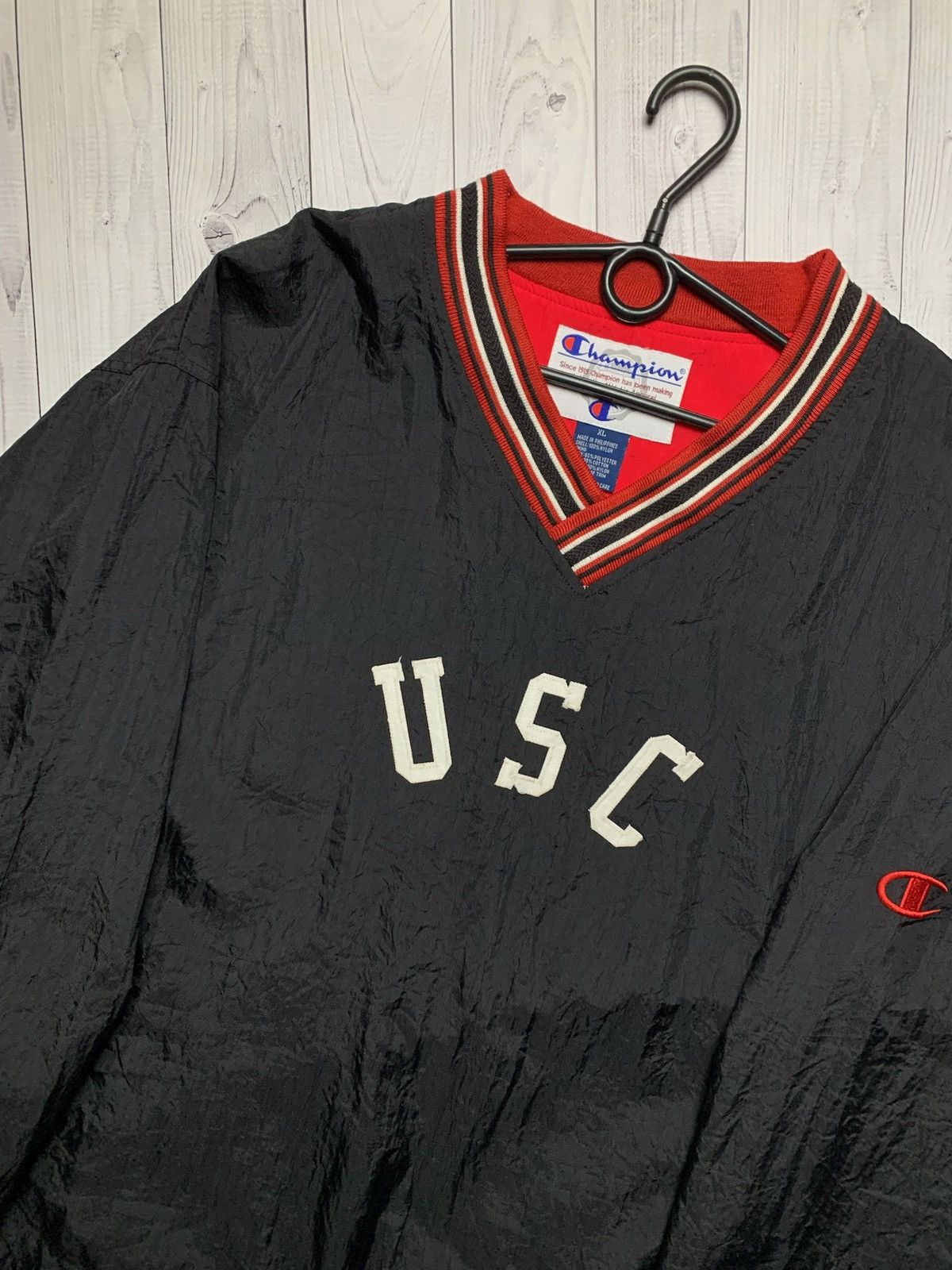MLB × Vintage Vintage USC Trojans jersey jacket size XL rare black Size US XL / EU 56 / 4 - 2 Thumbnail