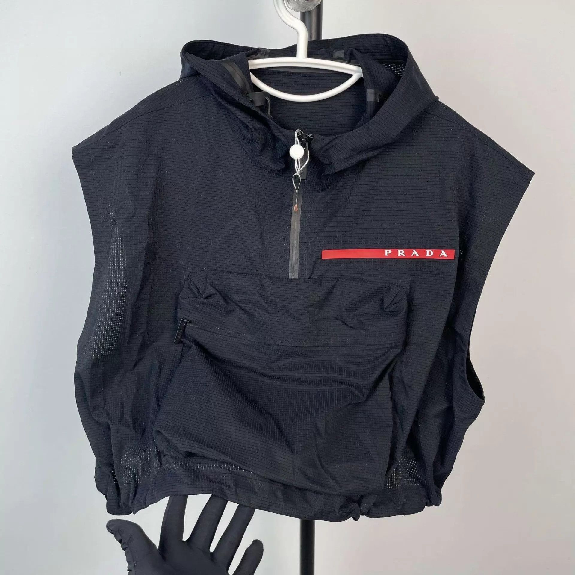 Prada Prada cotton hoodie vests M black Size M / US 6-8 / IT 42-44 - 3 Thumbnail