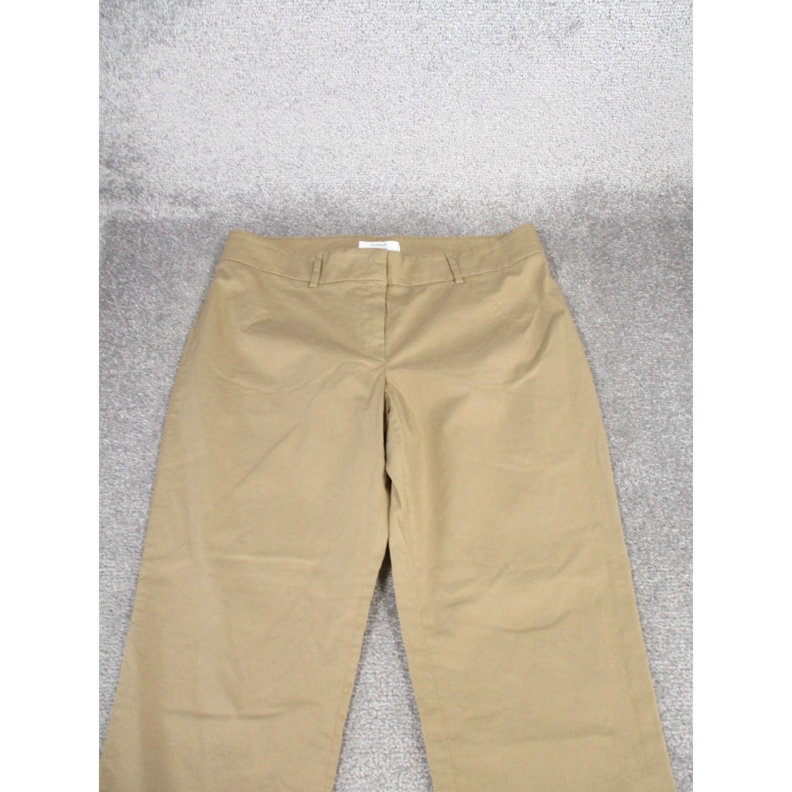 Bergdorf Goodman Gunex Pants Womens 10 Beige Lightweight Cotton Spandex Tapered Dress Pants Adult Regular Size 10 Beige Womens Size 32" / US 10 / IT 46 - 2 Thumbnail