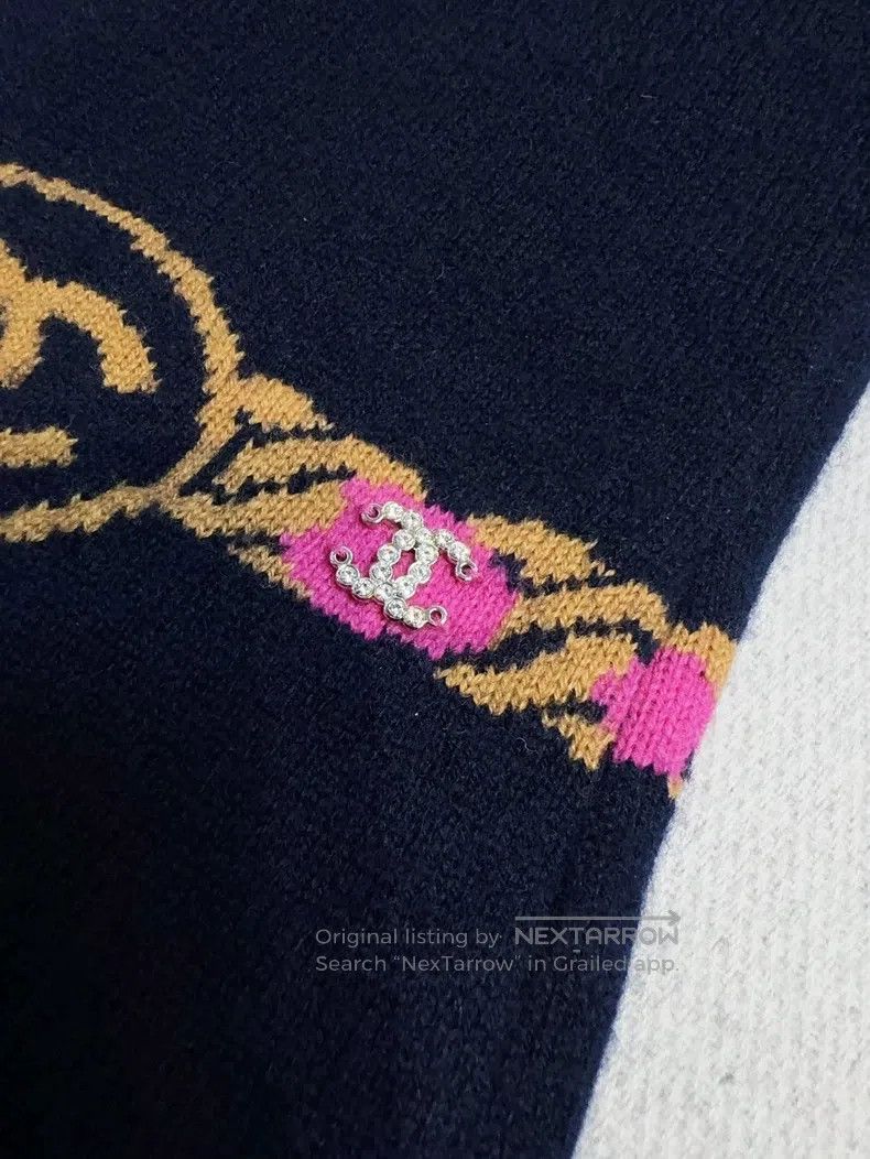 Chanel Chanel Ski Series Dark Blue Knitted Pink Jewellery Belt Pr Size XS / US 0-2 / IT 36-38 - 3 Thumbnail