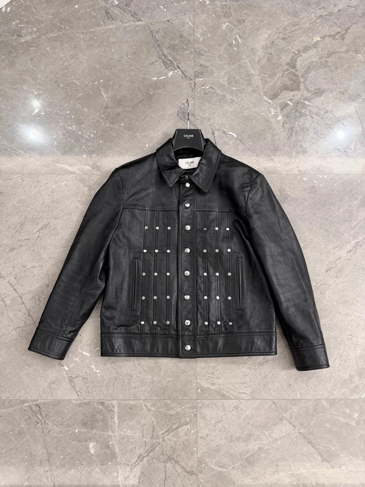 Celine Celine 20SS HS Studded Blouson Leather Jacket 52 Size US L / EU 52-54 / 3 - 3 Thumbnail
