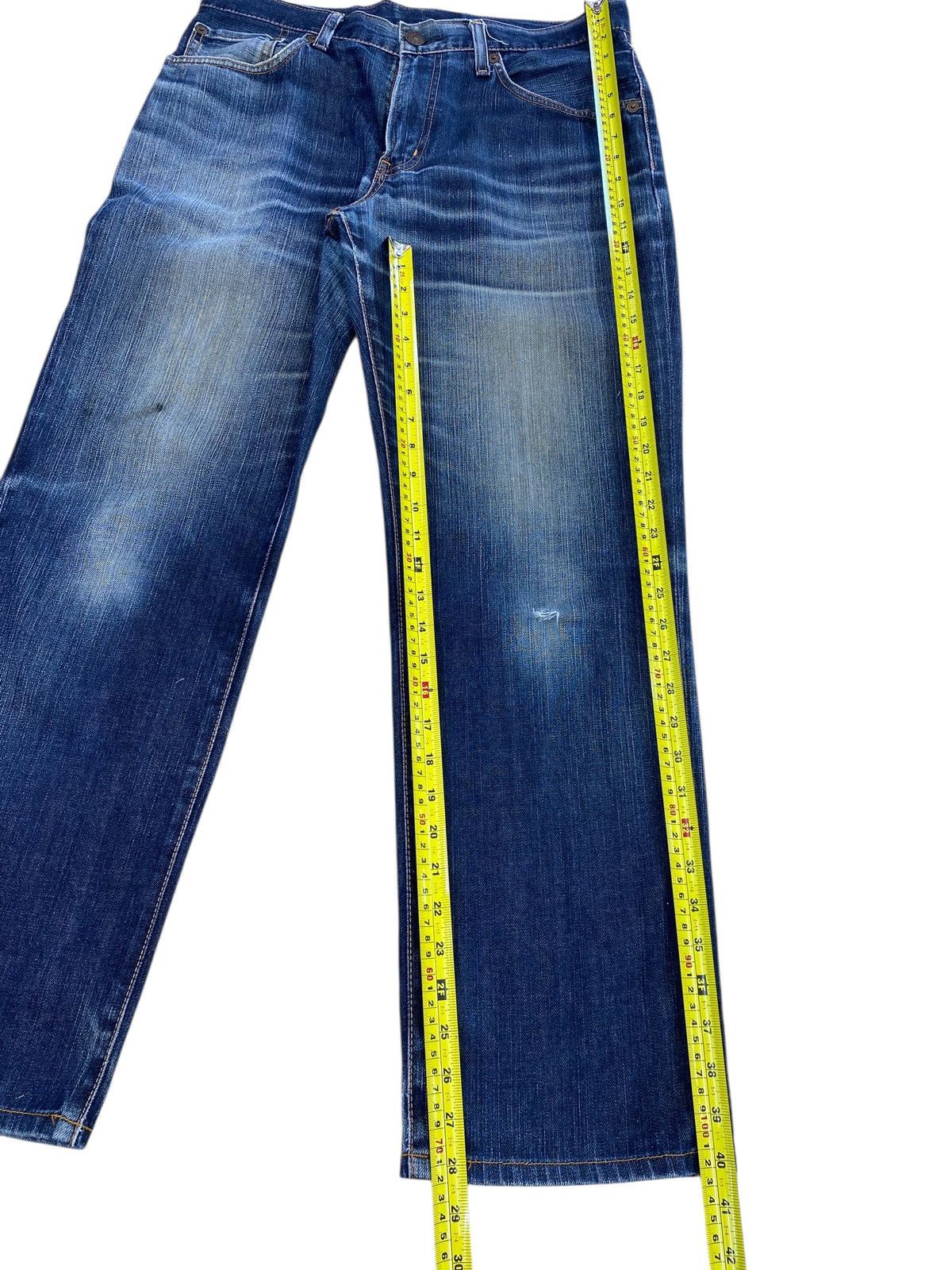 Edwin Edwin Blue Wash Whiskered Style Straight Leg Jeans Size US 34 / EU 50 - 8 Thumbnail