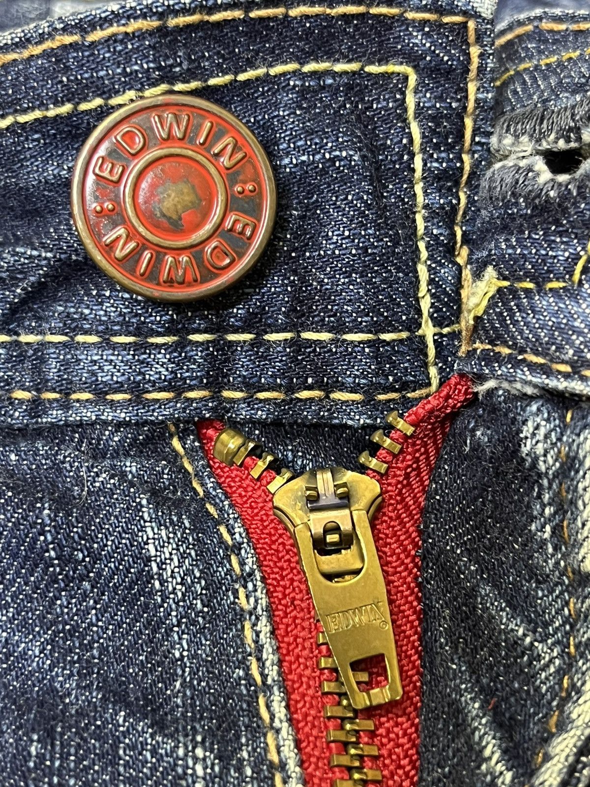 Edwin FLARED🔥VINTAGE EDWIN 503 MADE IN JAPAN BLUE TRIP JEANS Size US 30 / EU 46 - 17 Thumbnail