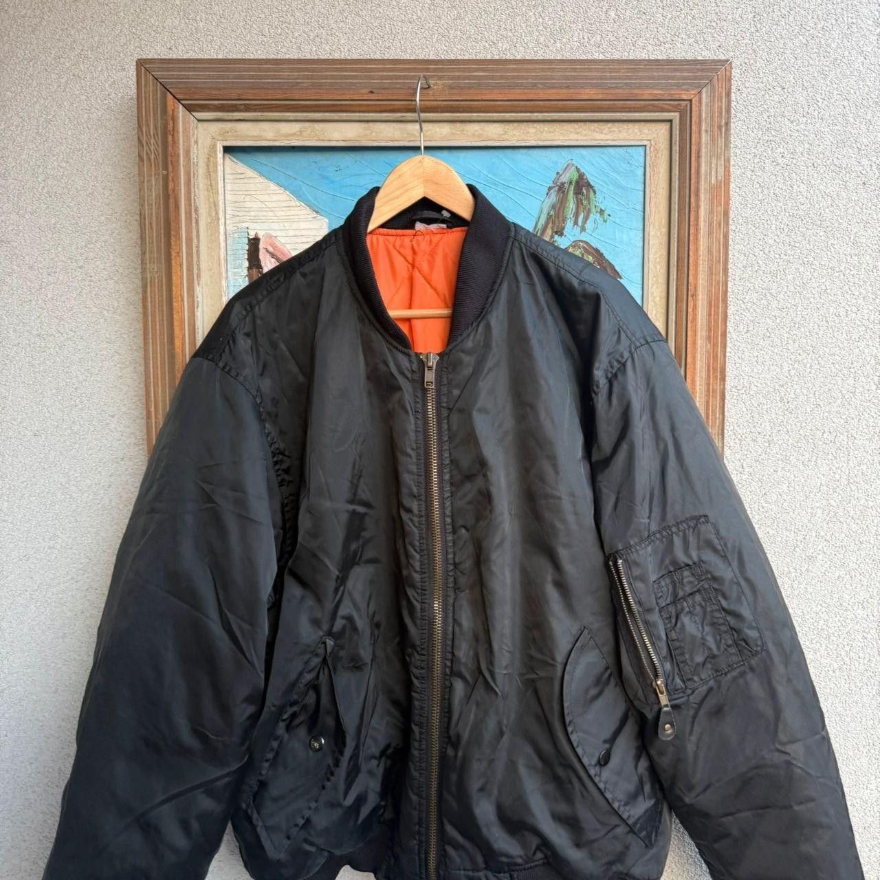 Vintage Alpha Vintage 90s Jacket Black Military Size US L / EU 52-54 / 3 - 3 Thumbnail