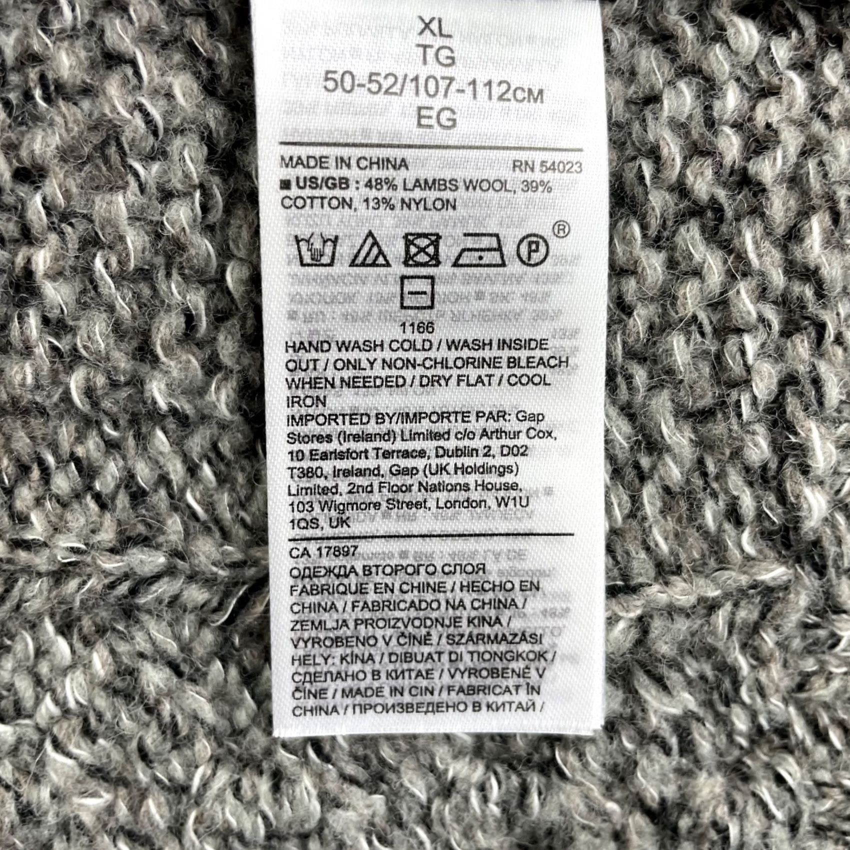 Banana Republic Banana Republic Mens Chunky Cable-Knit Fisherman Turtleneck Sweater Gray XL Size US XL / EU 56 / 4 - 4 Thumbnail