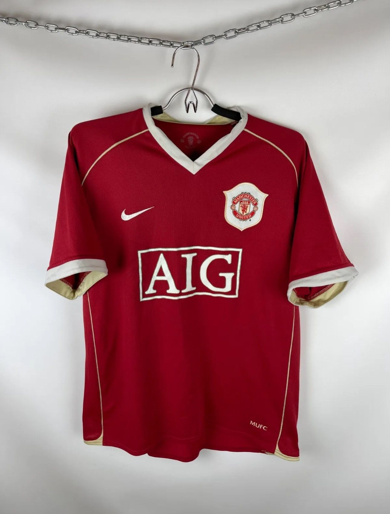 Nike Nike Manchester United 2006 2007 home soccer jersey football Size US L / EU 52-54 / 3 - 1 Thumbnail