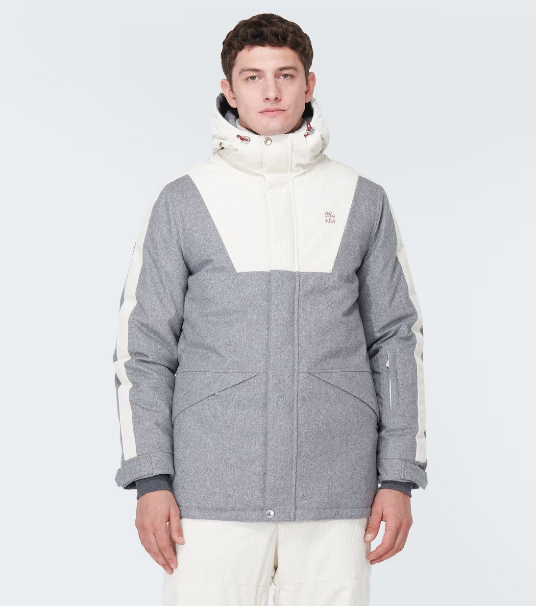 Brunello Cucinelli 0924 Padded Jacket in Light Grey Size US XL / EU 56 / 4 - 3 Thumbnail