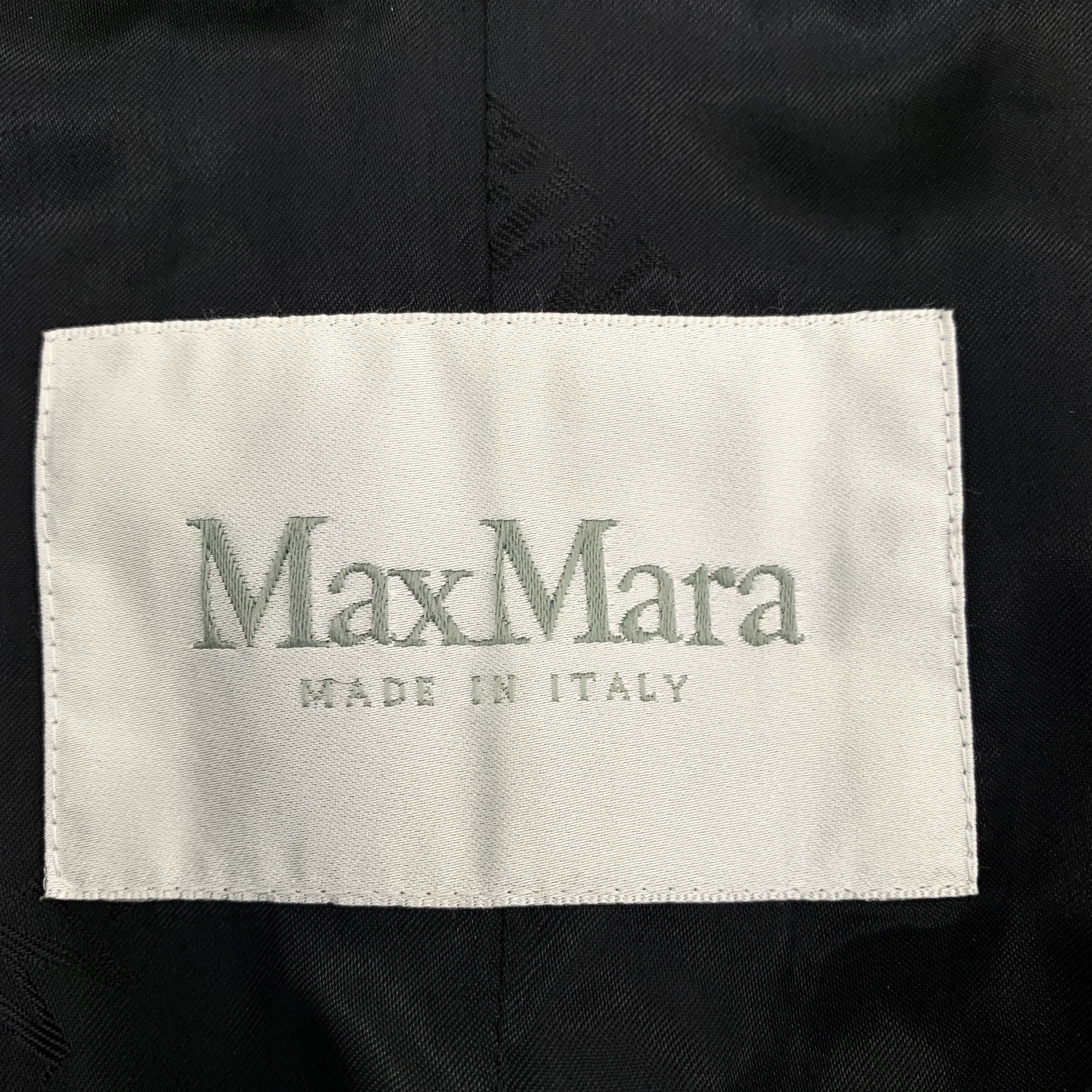 Max Mara Maxmara Black Cashmere Belted Coat 38 S Size S / US 4 / IT 40 - 2 Thumbnail
