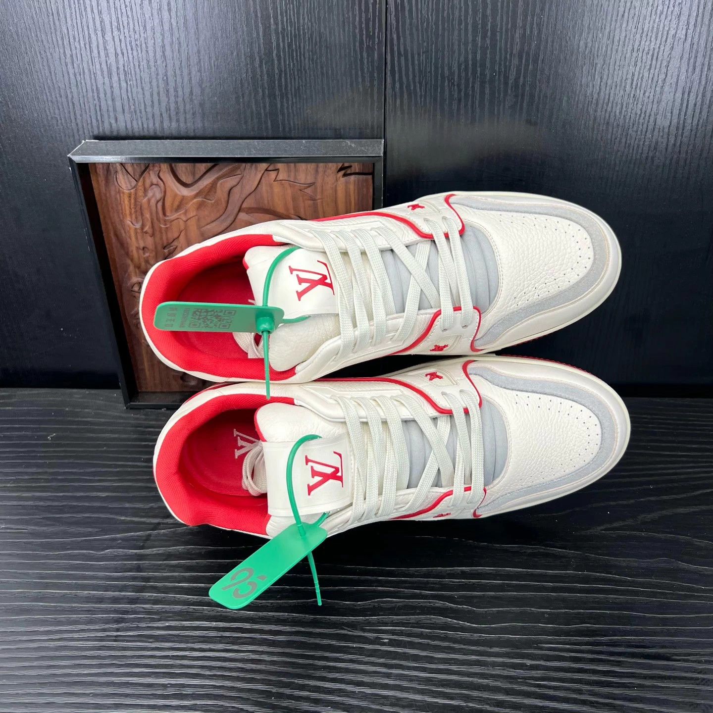 Louis Vuitton LV Trainer White Red 42.5 99 New Size US 9.5 / EU 42-43 - 5 Thumbnail