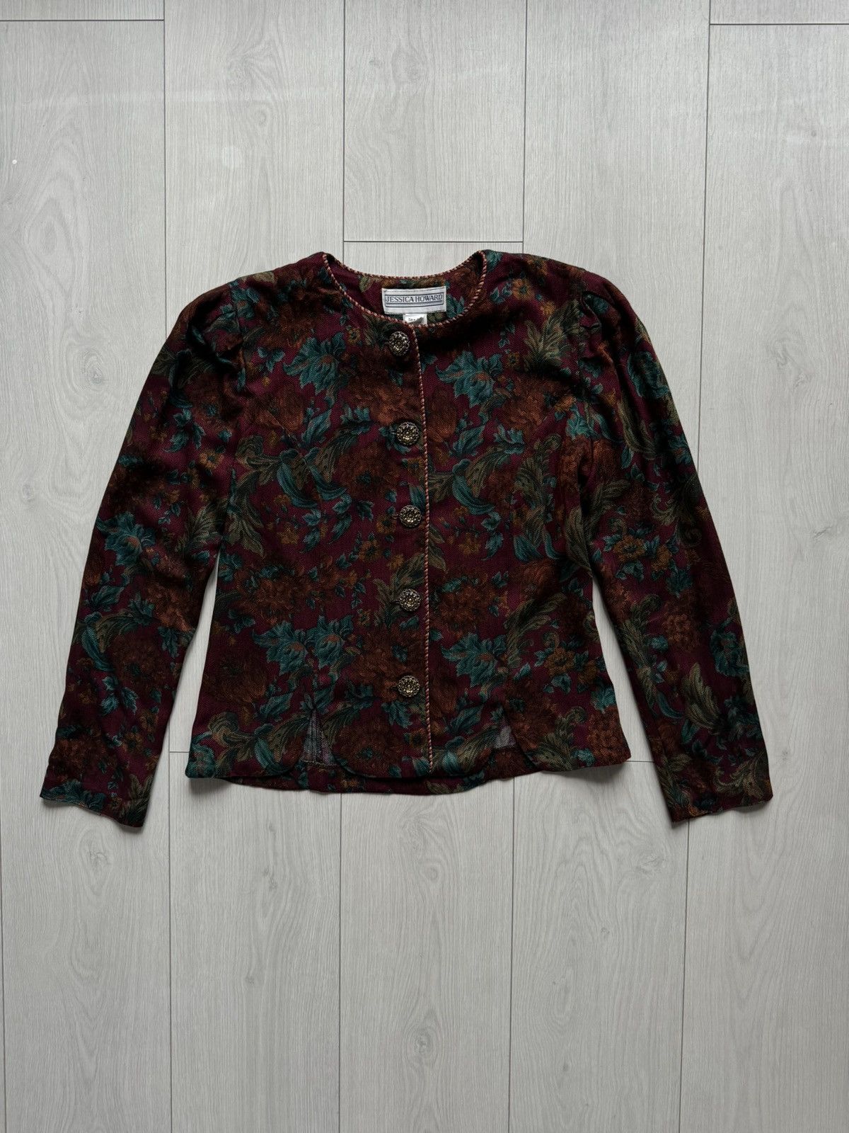 Designer × Vintage Jessica Howard Floral Skirt Suit & Blouse-Jacket Vintage Size 30" / US 8 / IT 44 - 6 Thumbnail