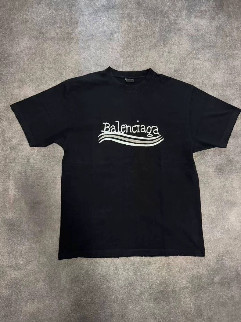 Balenciaga Balenciaga Black old graffiti cola short sleeves Size US M / EU 48-50 / 2 - 1 Thumbnail