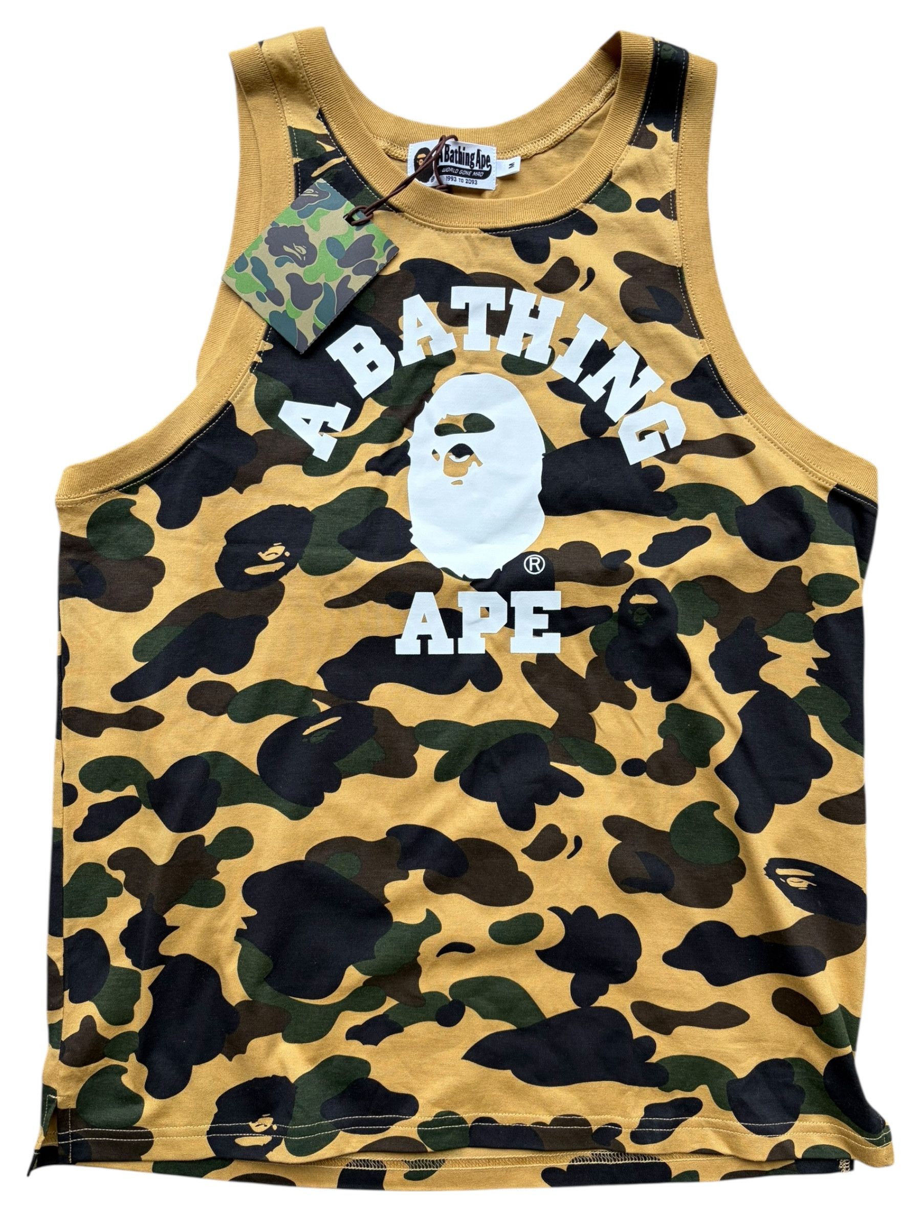 Bape Bape 1st Camo White College Logo Sleeveless Tank Top Size US M / EU 48-50 / 2 - 1 Thumbnail