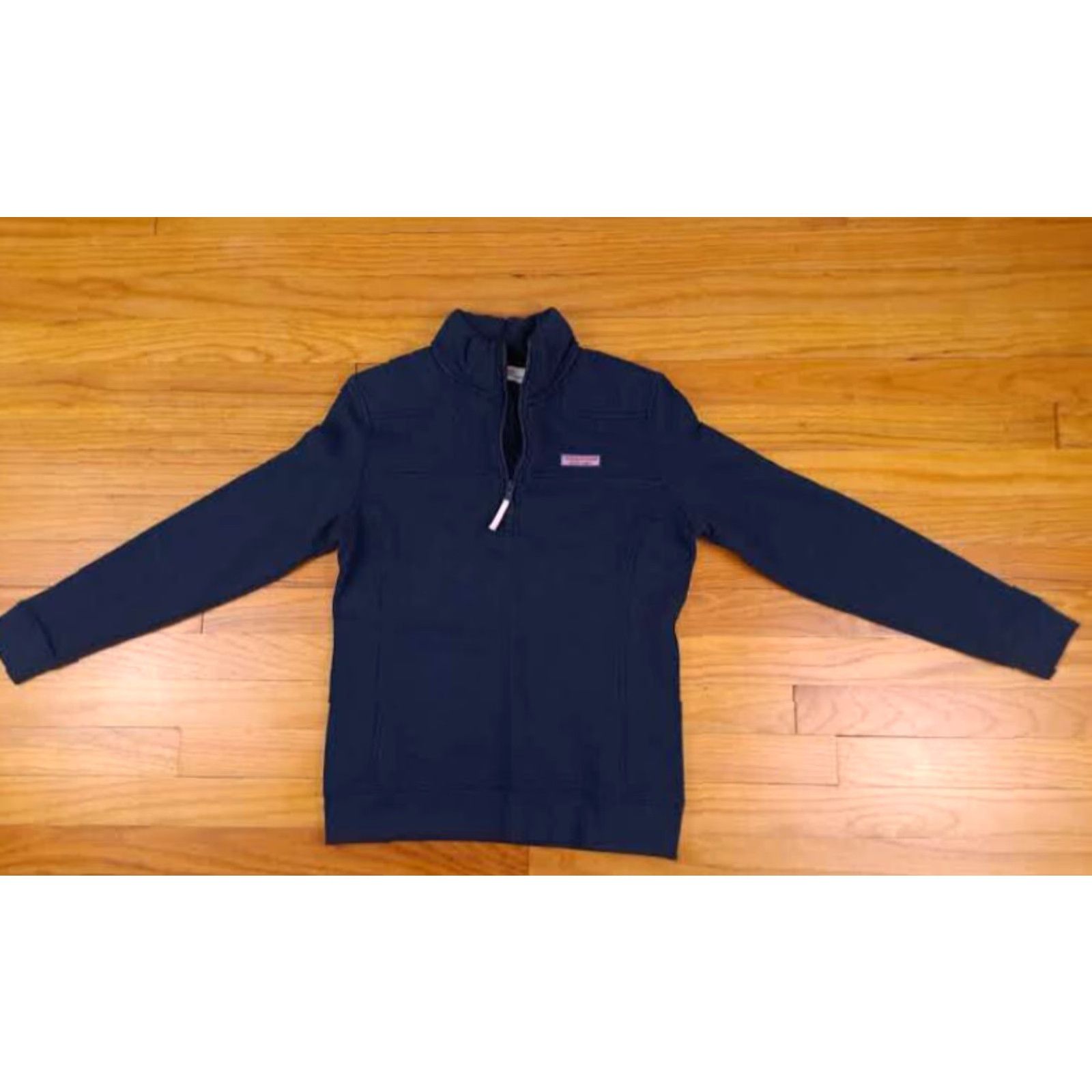 Vineyard Vines Vineyard Vines 1/4 Zip Navy Cotton Fleece Pullover Women S Regular Size Small Long Sleeve Zip Casual Activewear Modern Vibes, 23in long 18in chest Size S / US 4 / IT 40 - 2 Thumbnail