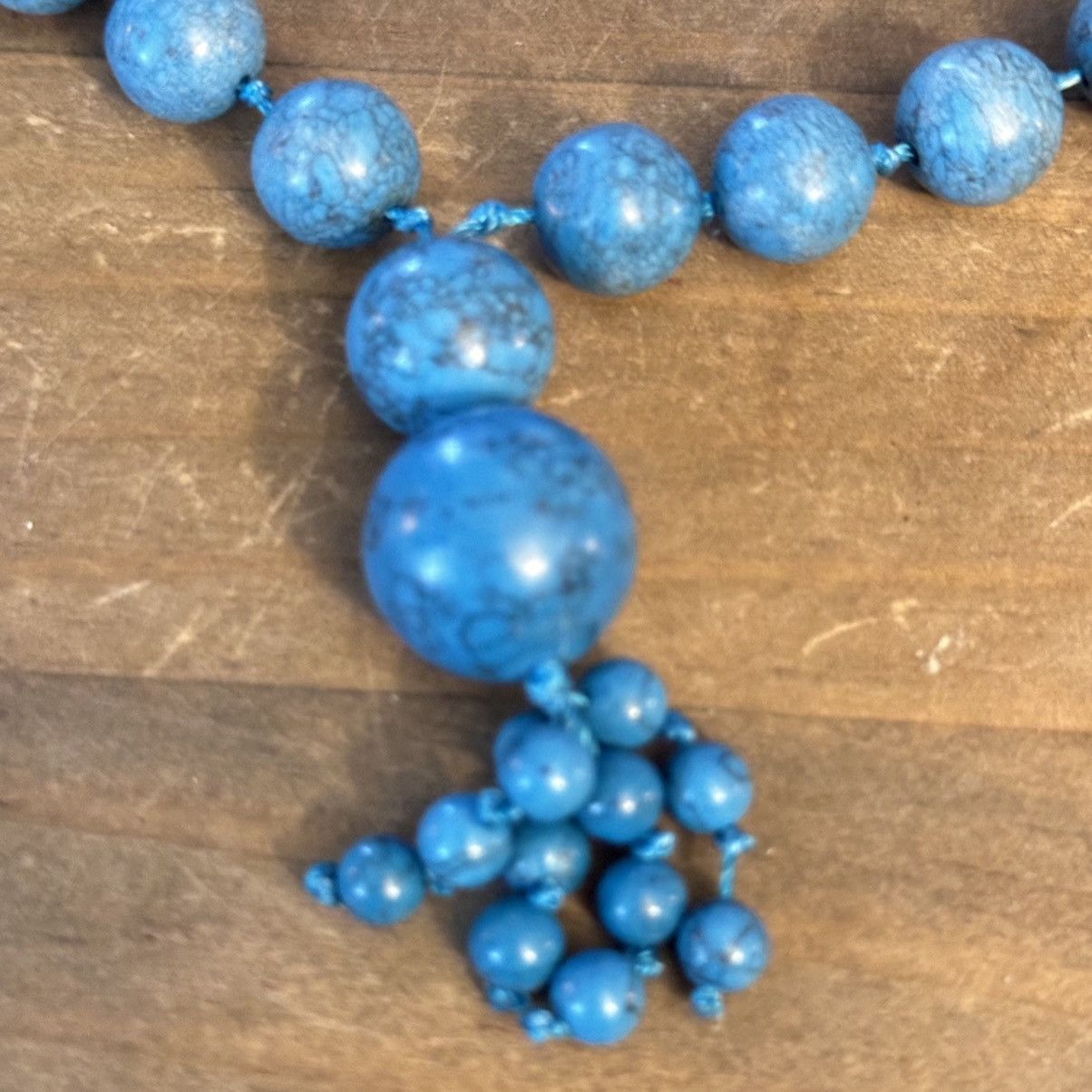 Other Blue Howlite bead tassel necklace Size ONE SIZE - 3 Thumbnail