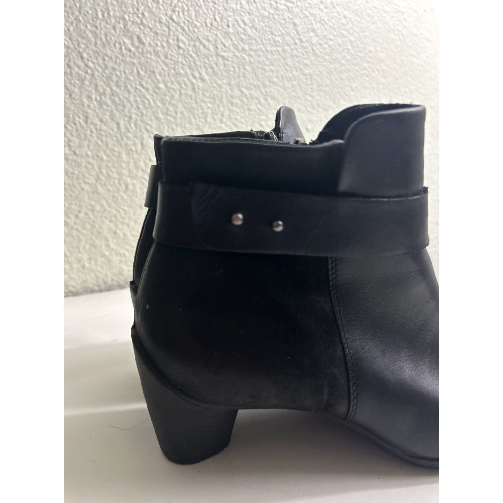 Ecco ECCO Sculptured 45 Leather Closed Ankle Zipper Boots Black Bootie Women's EU 37 US 6 Leather Zipper Bootie Heel Cone Solid Ankle Boots Size US 6 / IT 36 - 2 Thumbnail