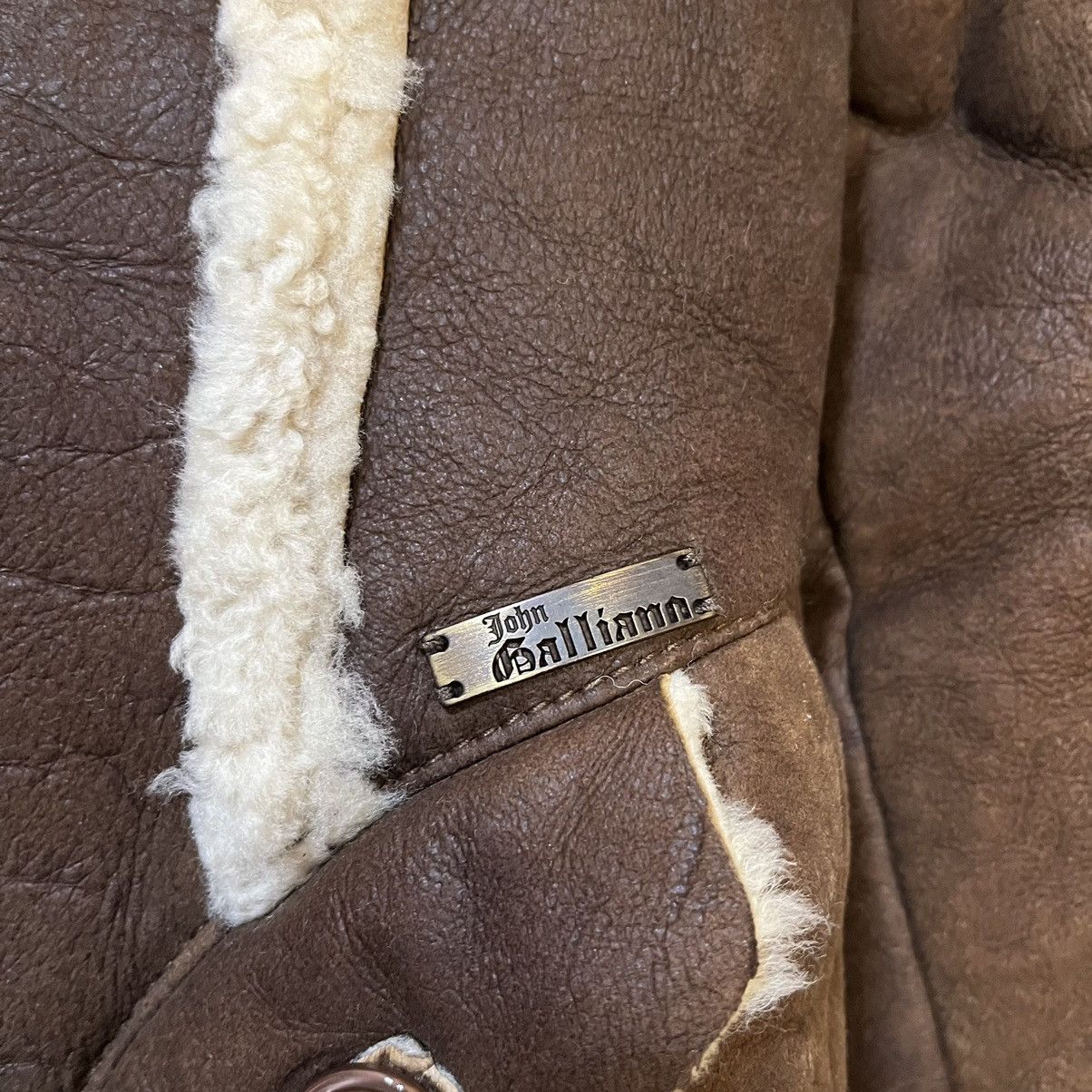 John Galliano 2000's John Galliano Shearling Sherpa Jacket Size S / US 4 / IT 40 - 14 Thumbnail