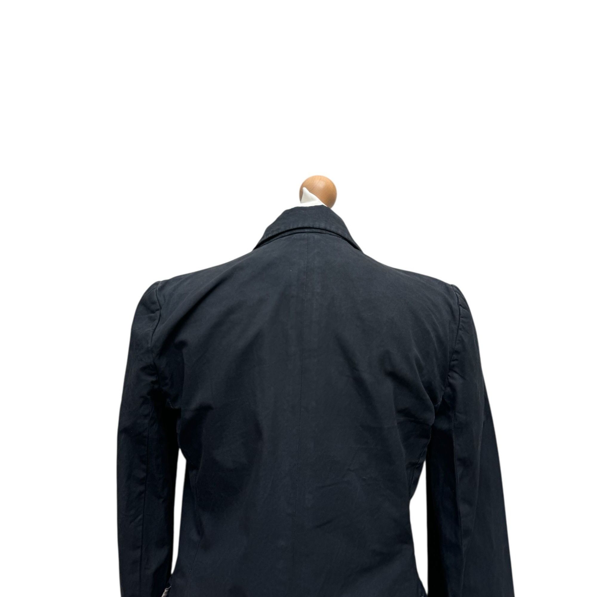 Yves Saint Laurent Dyed Black Cotton Blazer Jacket Size S / US 4 / IT 40 - 4 Thumbnail