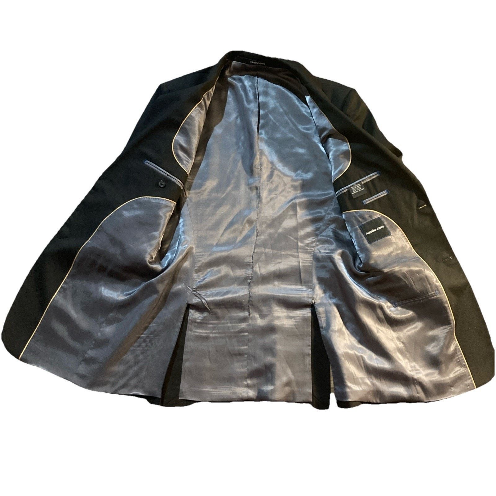 Other Dark Romantic Black Boss Blazer MASSIMO GENNI 40L 100% Wool Size 40L - 4 Thumbnail