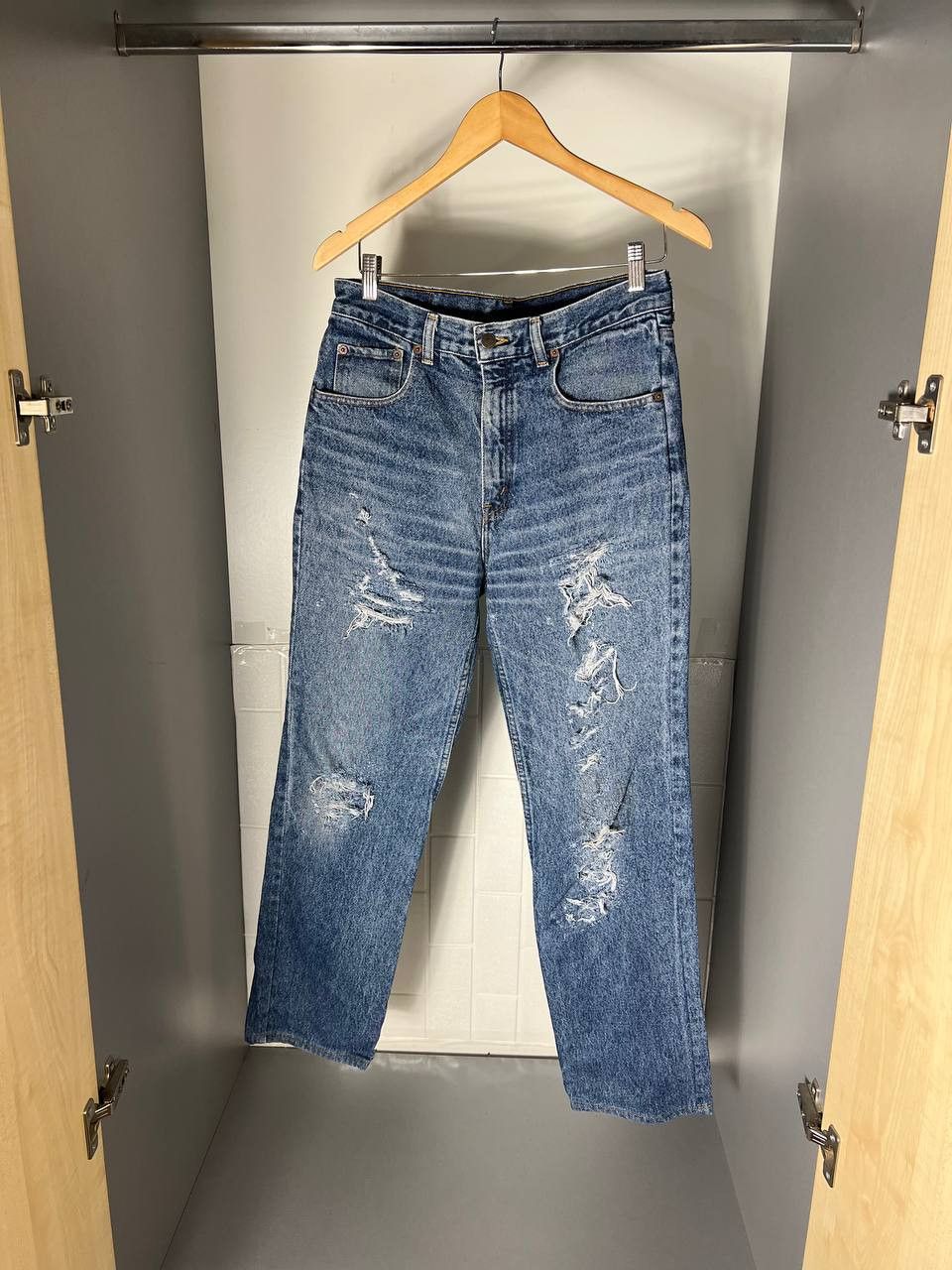 Levi's Vintage Clothing VERY RARE LEVI’S 627 DENIM DESIGNER RETRO JEANS Y2K 90s USA Size US 29 - 2 Thumbnail