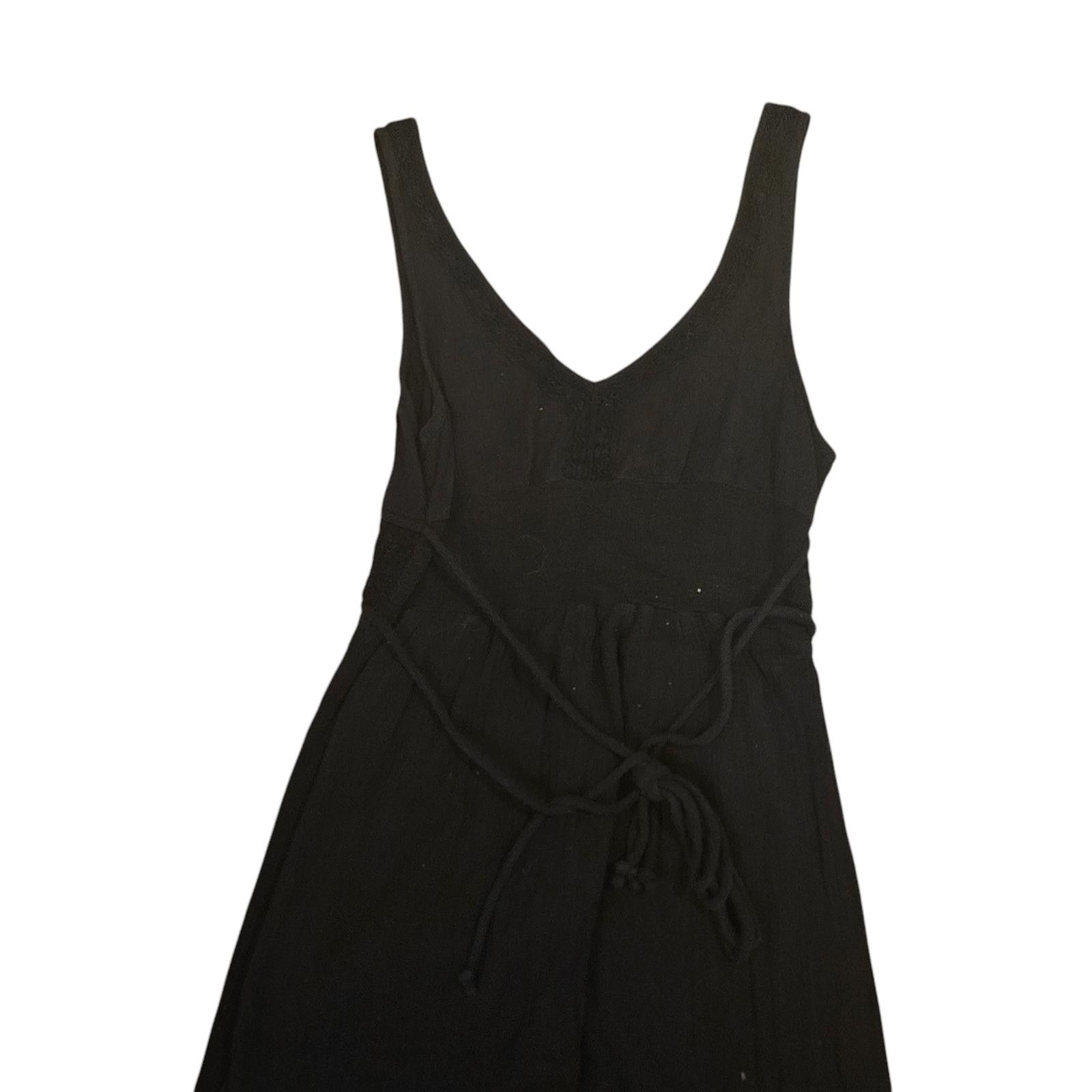 Free People Free People Black Maxi Dress with Adjustable Tie Size L / US 10 / IT 46 - 3 Thumbnail