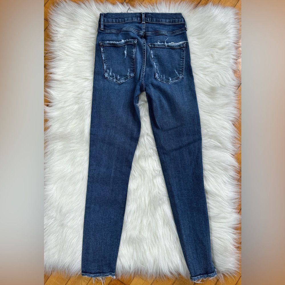 Agolde Agolde Sophie Zip Fly High Rise Distressed Frayed Hem Denim Size 24" / US 00 / IT 34 - 3 Thumbnail