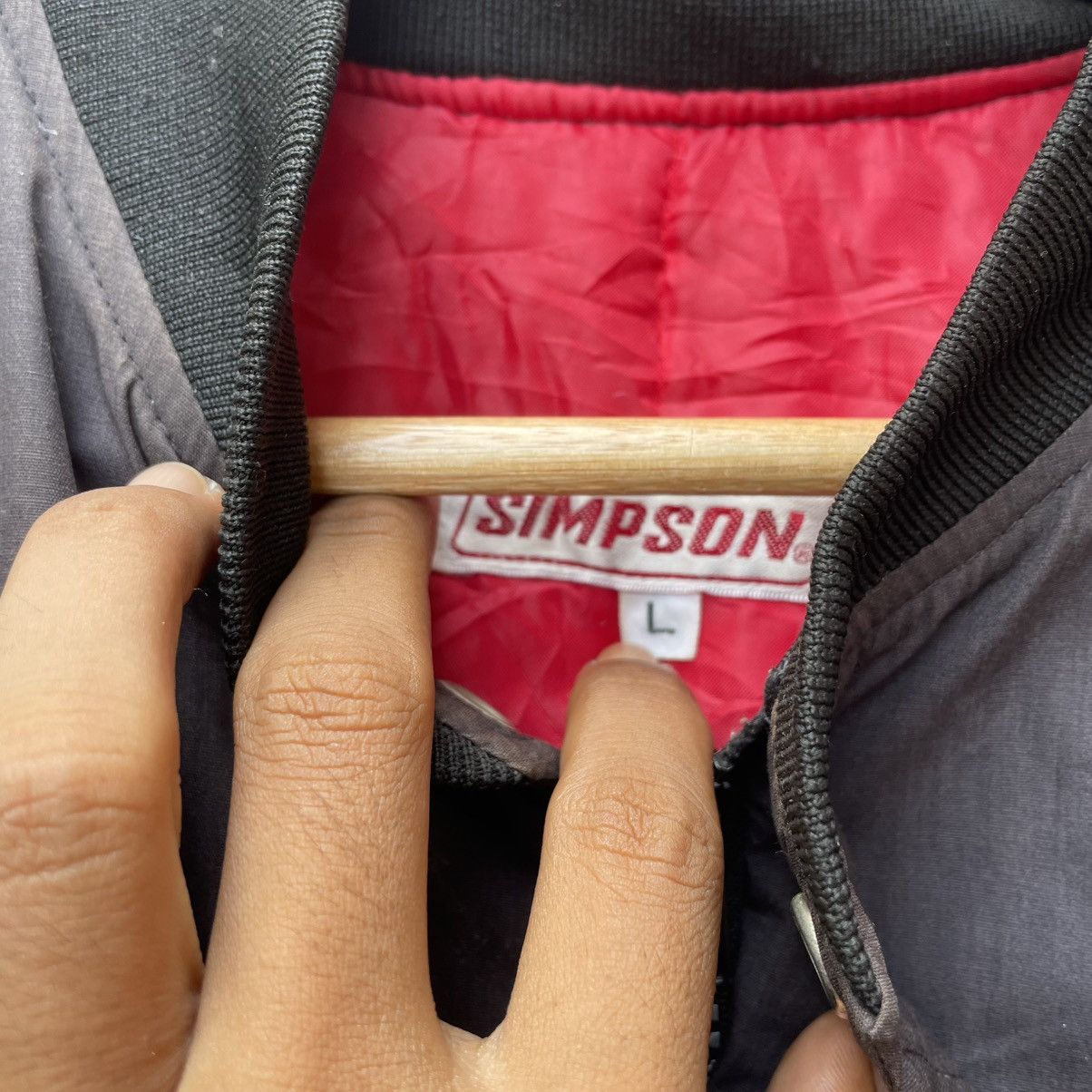Gear for Sports × Vintage 💥Vintage Faded Simpson Racing Team Bomber Jacket Size US L / EU 52-54 / 3 - 9 Thumbnail
