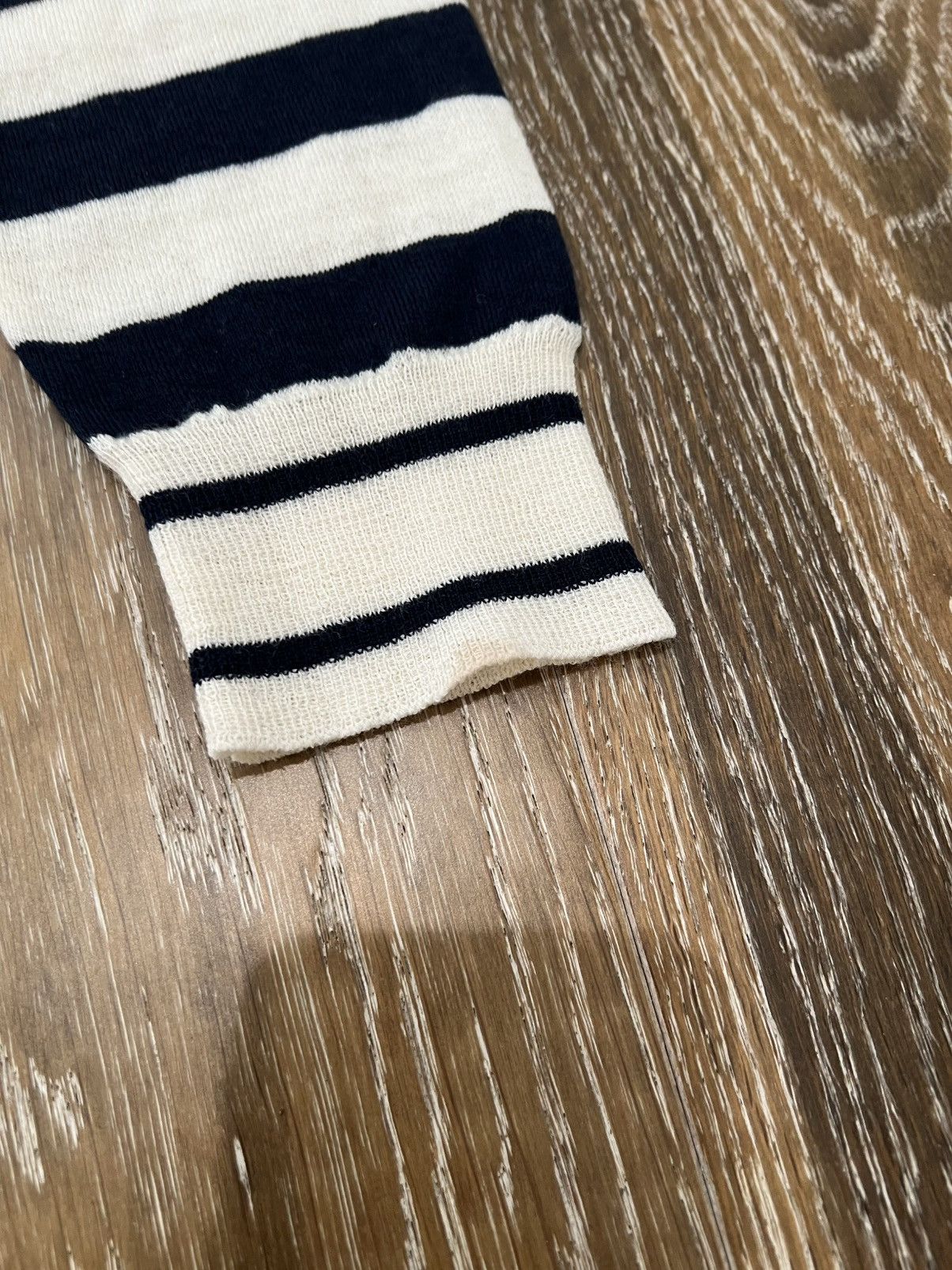 Maison Margiela Maison Margiela Asymmetric Marine Stripe Wool Sweater Size US M / EU 48-50 / 2 - 6 Thumbnail