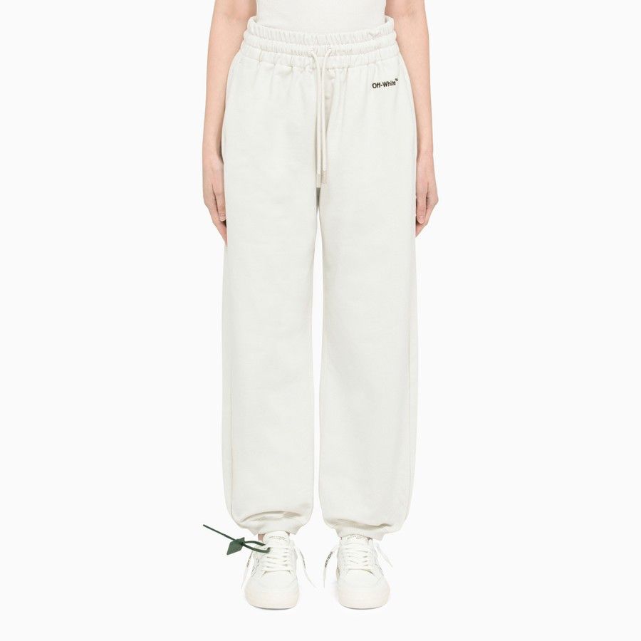 Off-White o1d2blof0924 Cotton Jogging Trouser in White Size 27" / US 4 / IT 40 - 1 Thumbnail