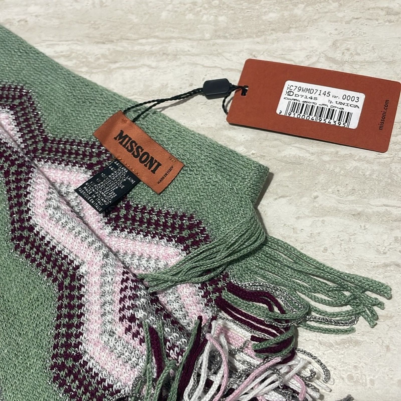 Missoni NWT MISSONI Wool Blend Oversized Scarf Size ONE SIZE - 3 Thumbnail