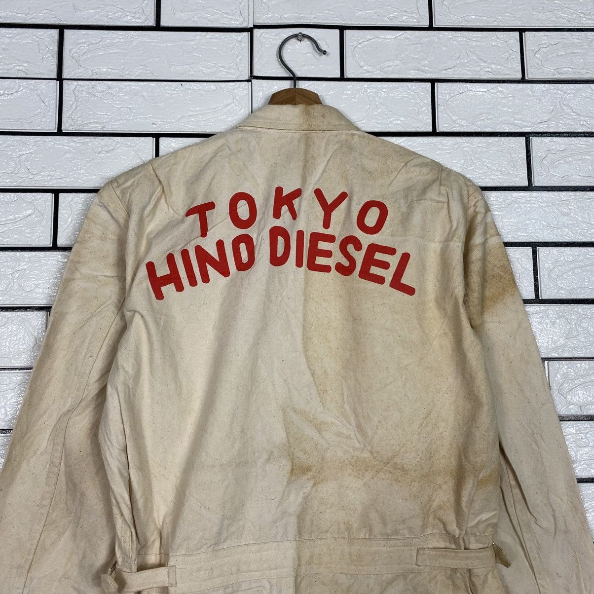 Japanese Brand Tokyo Hino Diesel Coverall Worker Duck Canvas Detroit Size US 30 / EU 46 - 13 Thumbnail