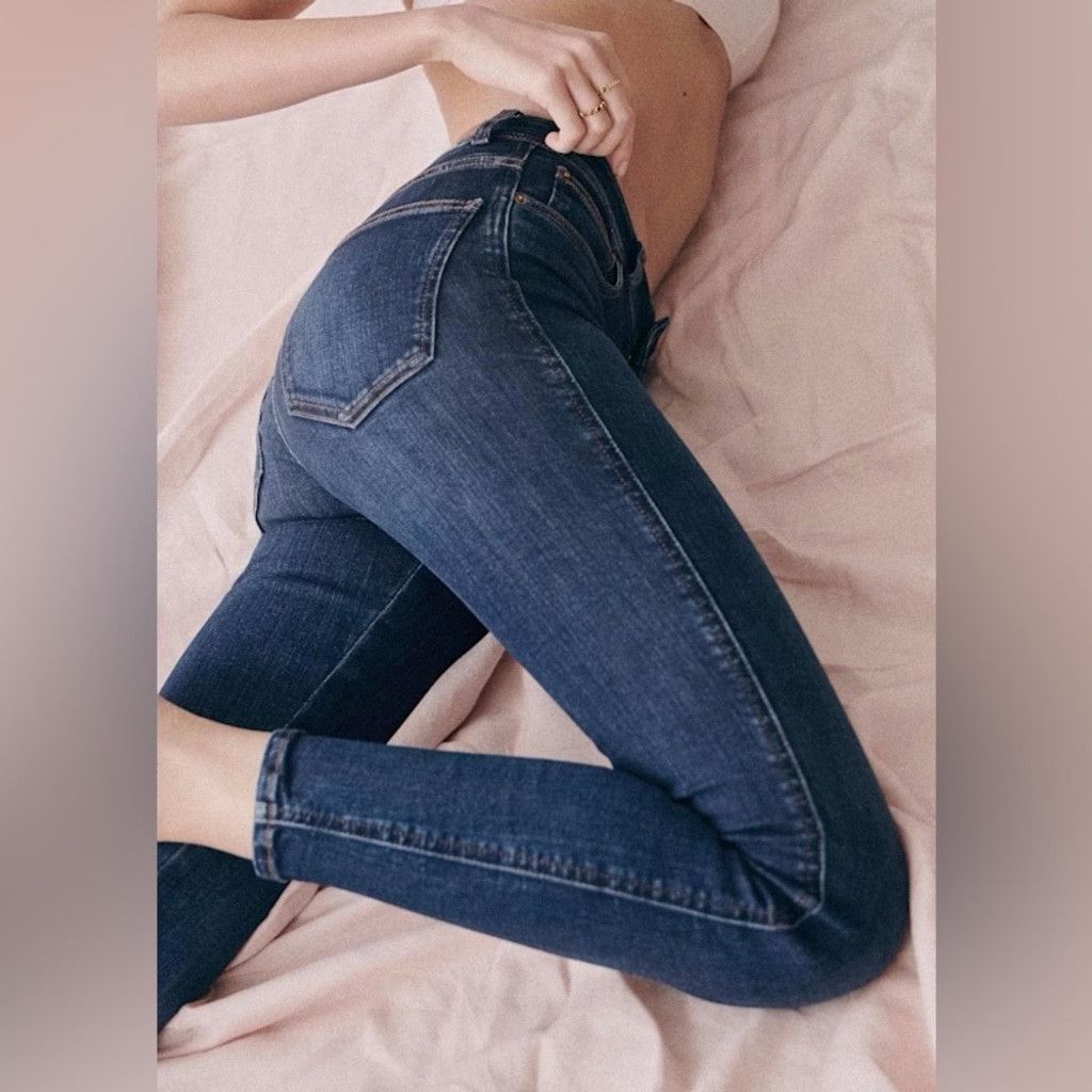 Sezane Sezane Paris Slim Parfait Dark Rinse Jeans Size 28 Size 28" / US 6 / IT 42 - 3 Thumbnail