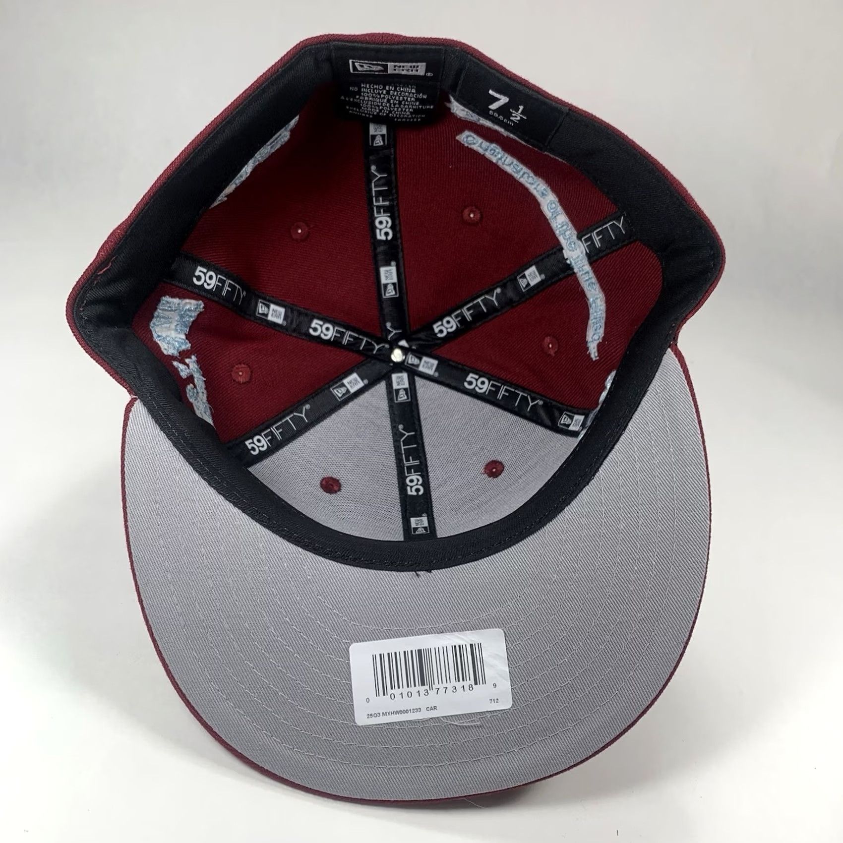 New Era VINTAGE Mexico New Era 59Fifty Baseball Soccer Red Fitted Hat Cap Men’s 7 1/2 Size ONE SIZE - 6 Thumbnail