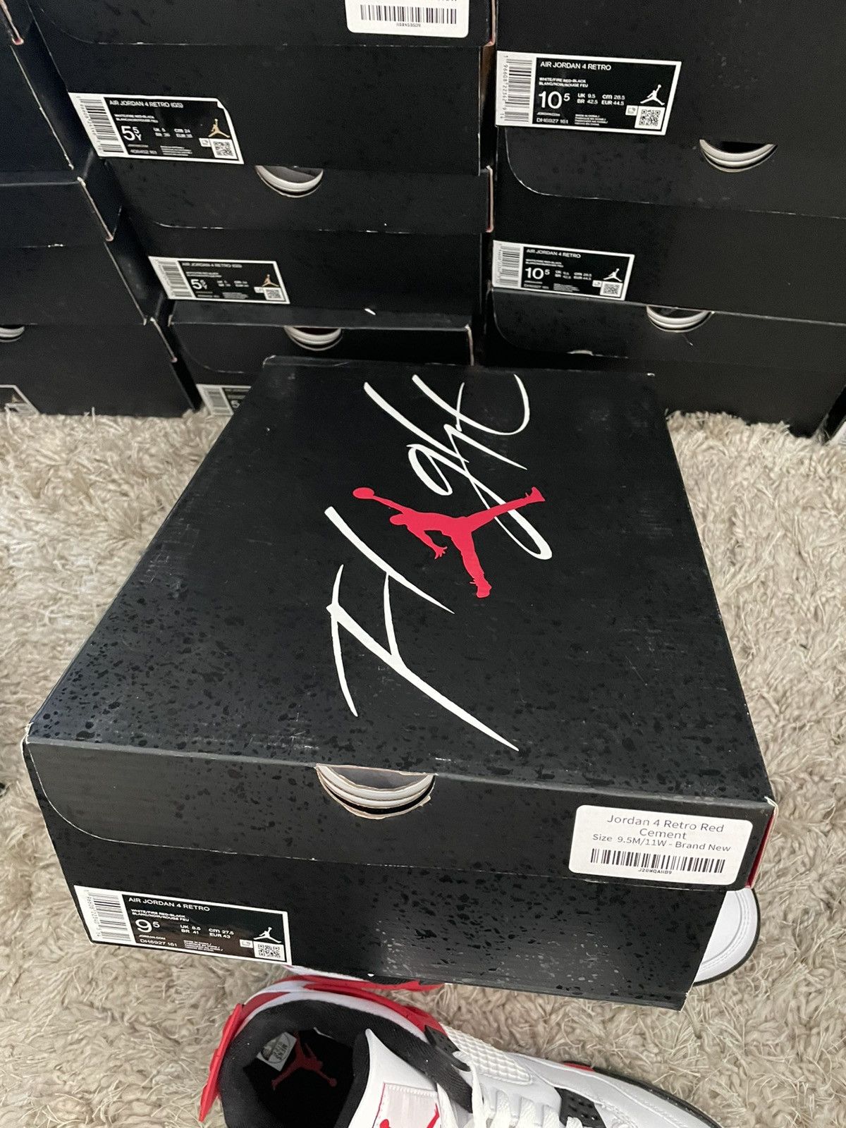 Jordan Brand Jordan 4 Red Cement Size US 9.5 / EU 42-43 - 10 Thumbnail