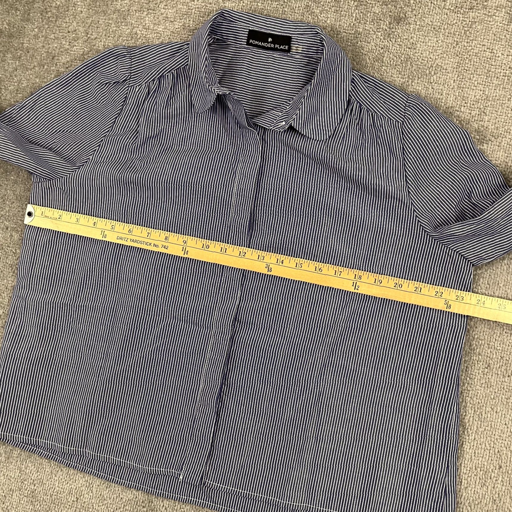Vintage VINTAGE Pomander Place Tuckernuck Button Up Shirt Womens Large Blue White Career Office Size L / US 10 / IT 46 - 5 Thumbnail