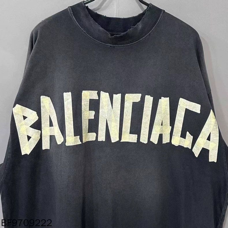 Balenciaga Balenciaga Yellow tape logo short sleeve Size US L / EU 52-54 / 3 - 3 Thumbnail