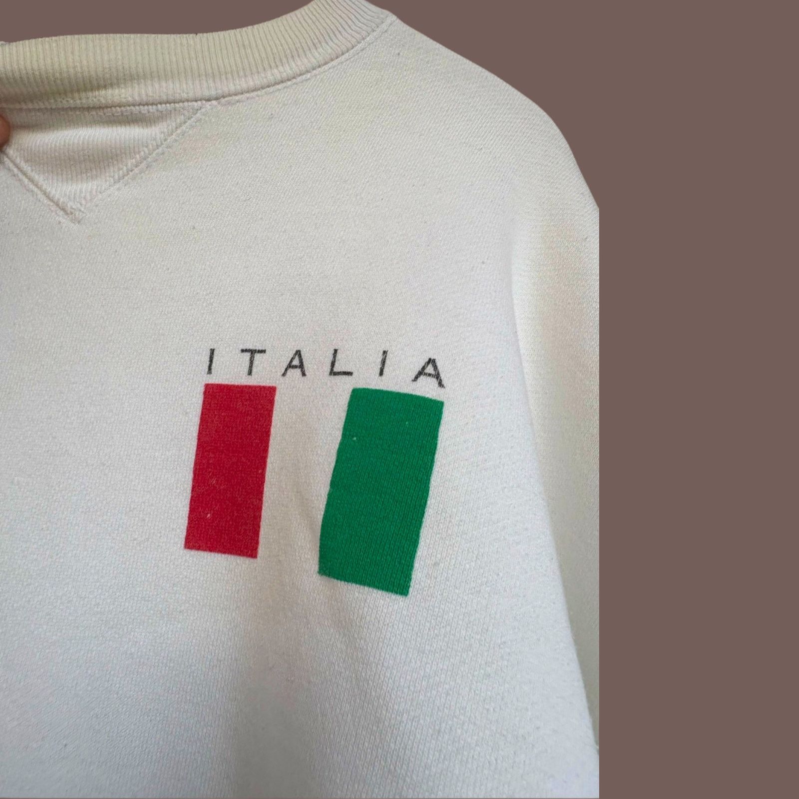 Vintage VTG Sweatshirt | Italia Flag Crewneck | Eurocore 90s Size US L / EU 52-54 / 3 - 3 Thumbnail