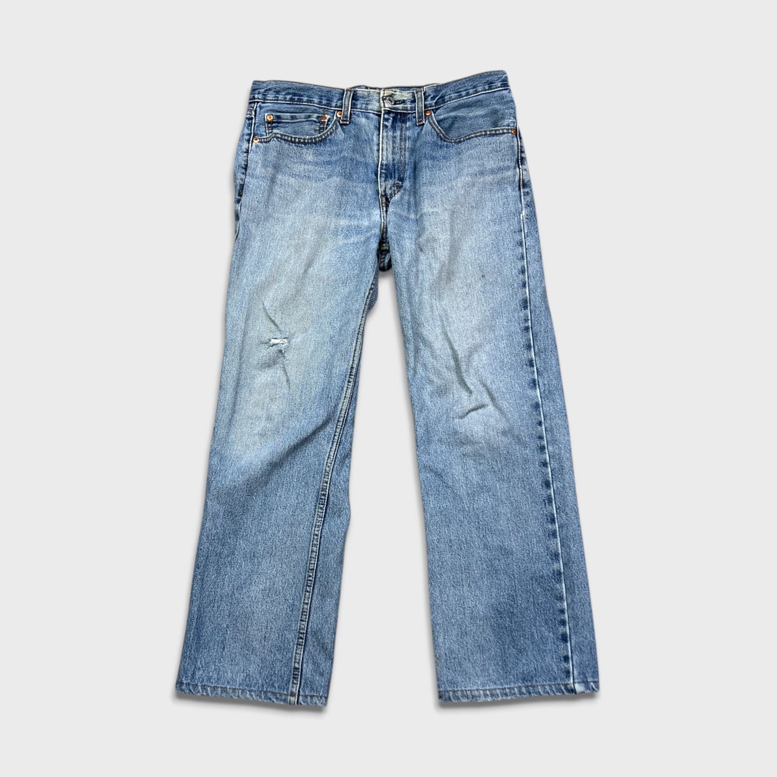 Levi's × Vintage Levi's 516 Jeans 34x28 Straight Leg Distressed Denim Pants Size US 34 / EU 50 - 1 Thumbnail