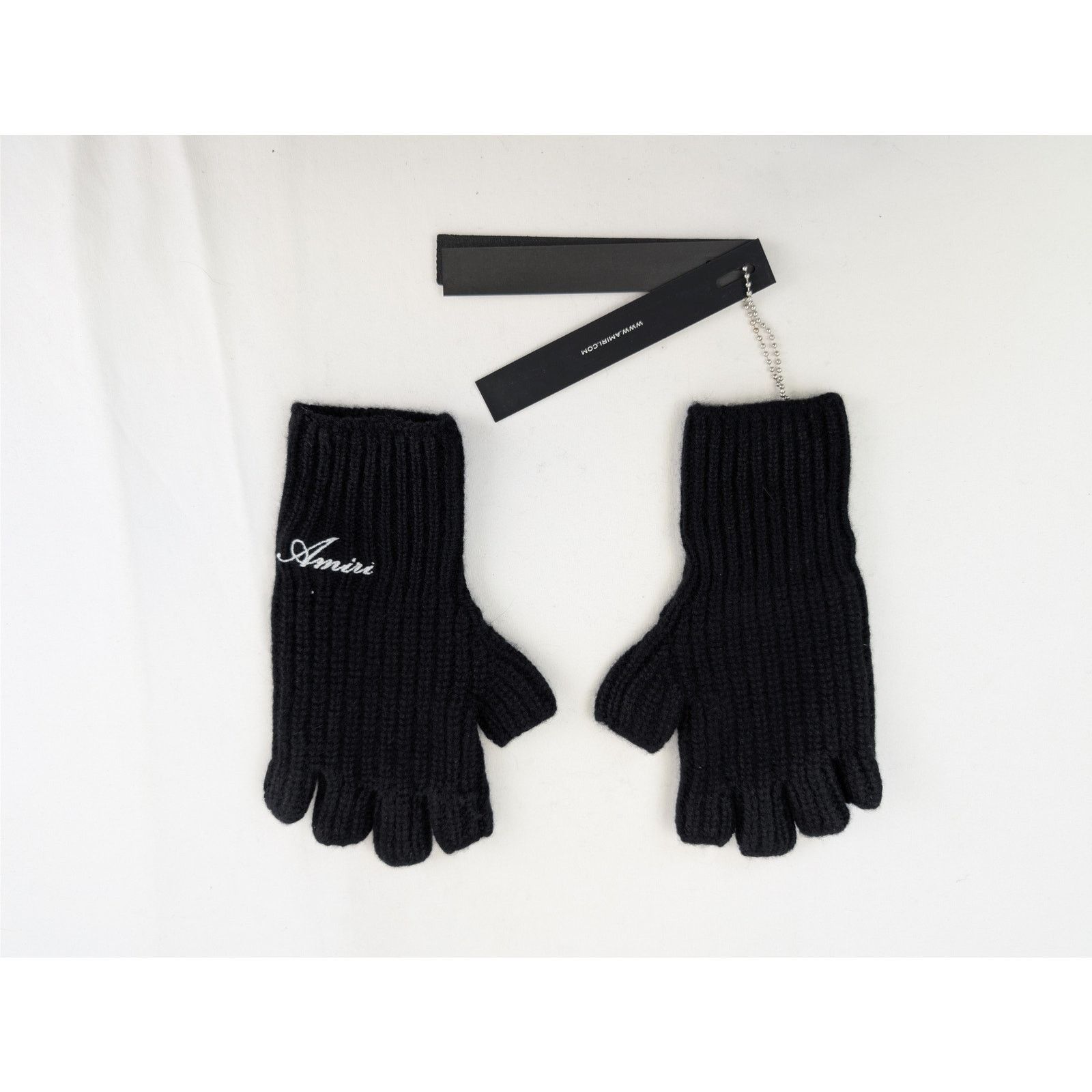 Amiri o1rshd1 Q:5 / Size: OS / Cashmere Fingerless Gloves in Black Size ONE SIZE - 2 Thumbnail