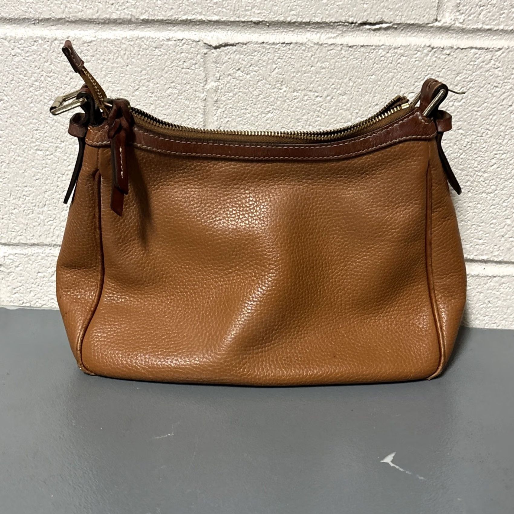 Dooney & Bourke Dooney & Bourke Piper Crossbody Pebble Leather Bag Caramel Tan Brown 11in 9in 4in Size ONE SIZE - 4 Thumbnail