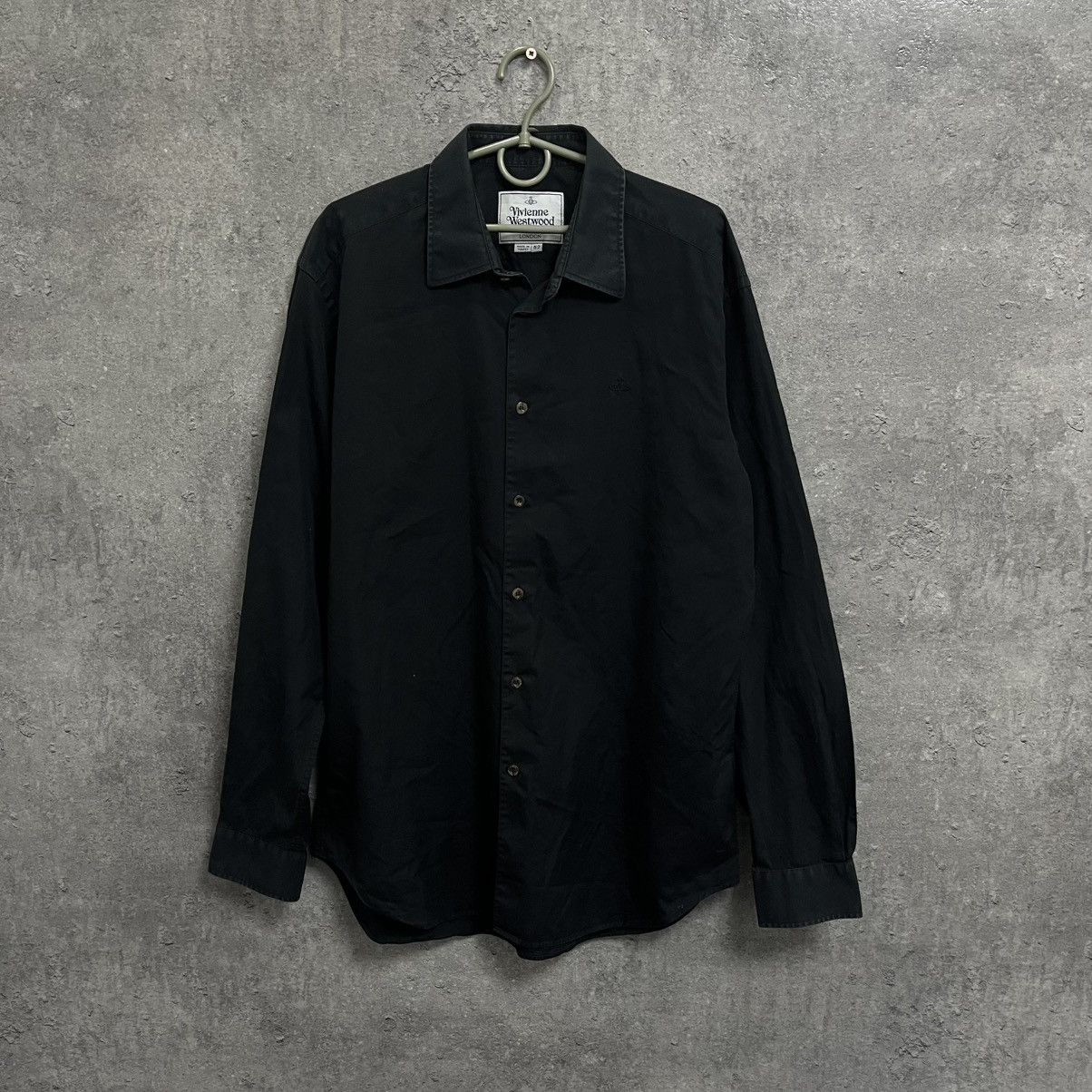 Vivienne Westwood Vintage Basic Black Button up Shirt Logo Vivienne Westwood Size US L / EU 52-54 / 3 - 1 Thumbnail
