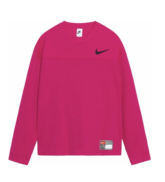 Nike Stussy Nike Dri Fit Pink Fireberry Mesh Jersey | Grailed